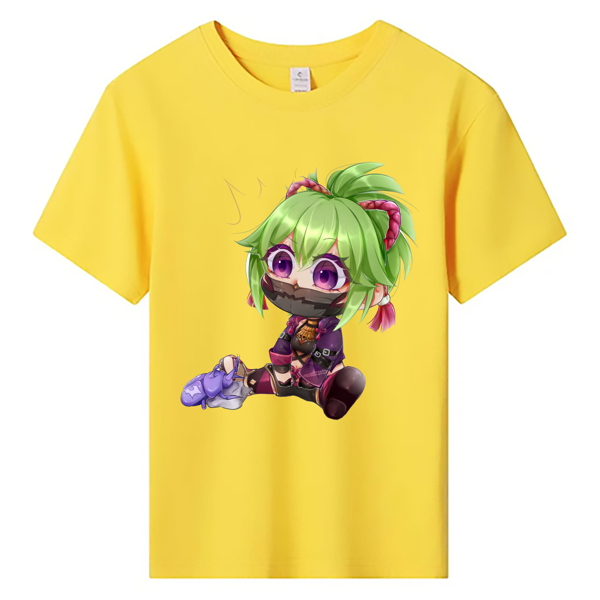 げんし神  久岐忍 くき しのぶ genshin Kuki Shinobu 綿100％キッズTシャツ（フロントプリント）