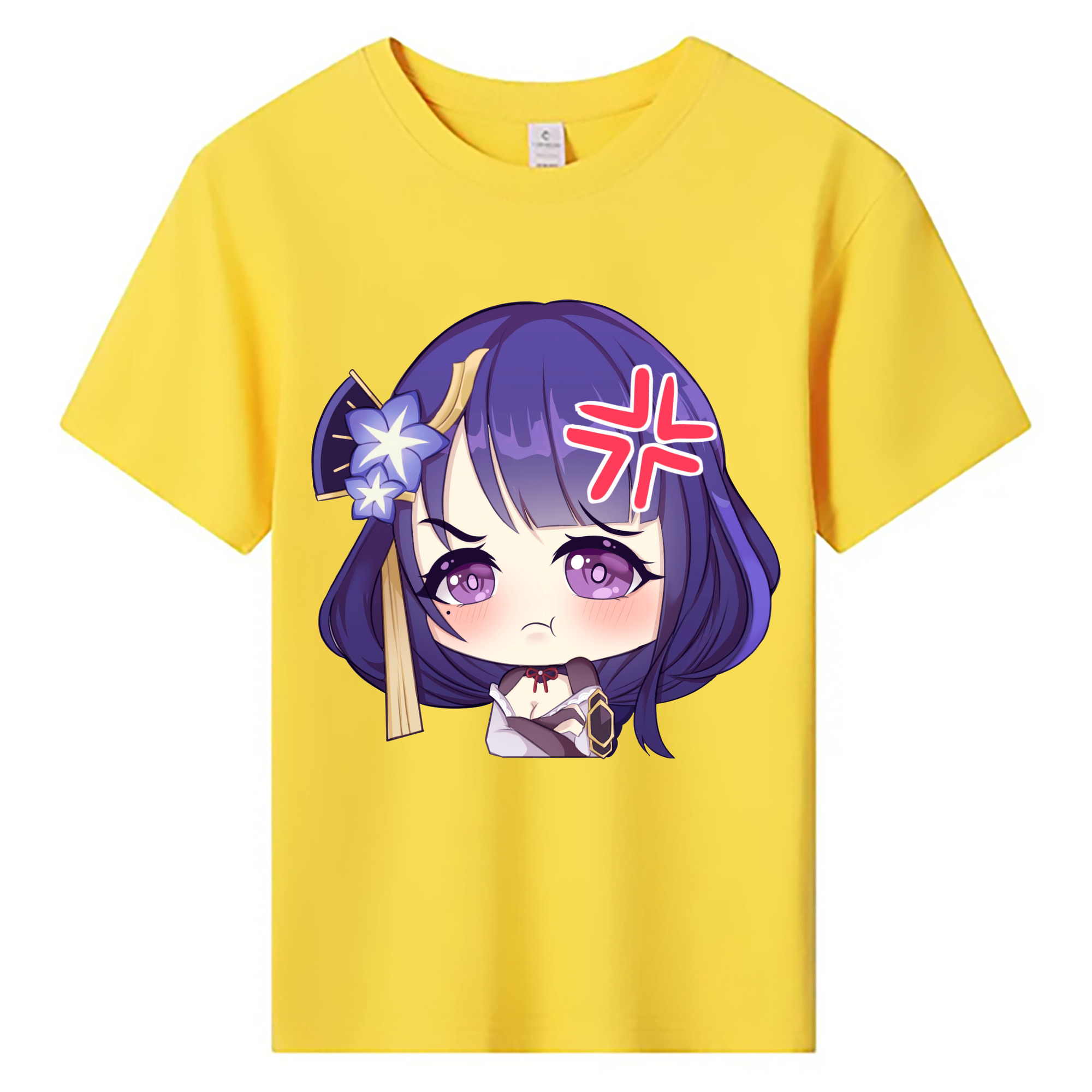 げんし神 雷電将軍 らいでんしょうぐん genshin Raiden Shogun 綿100％キッズTシャツ（フロントプリント）