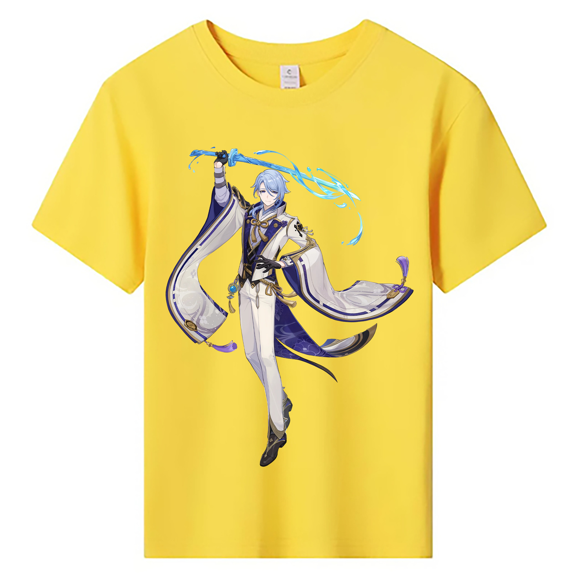 げんし神 神里綾人 かみさとあやと genshin Kamisato Ayato 綿100％キッズTシャツ（フロントプリント）