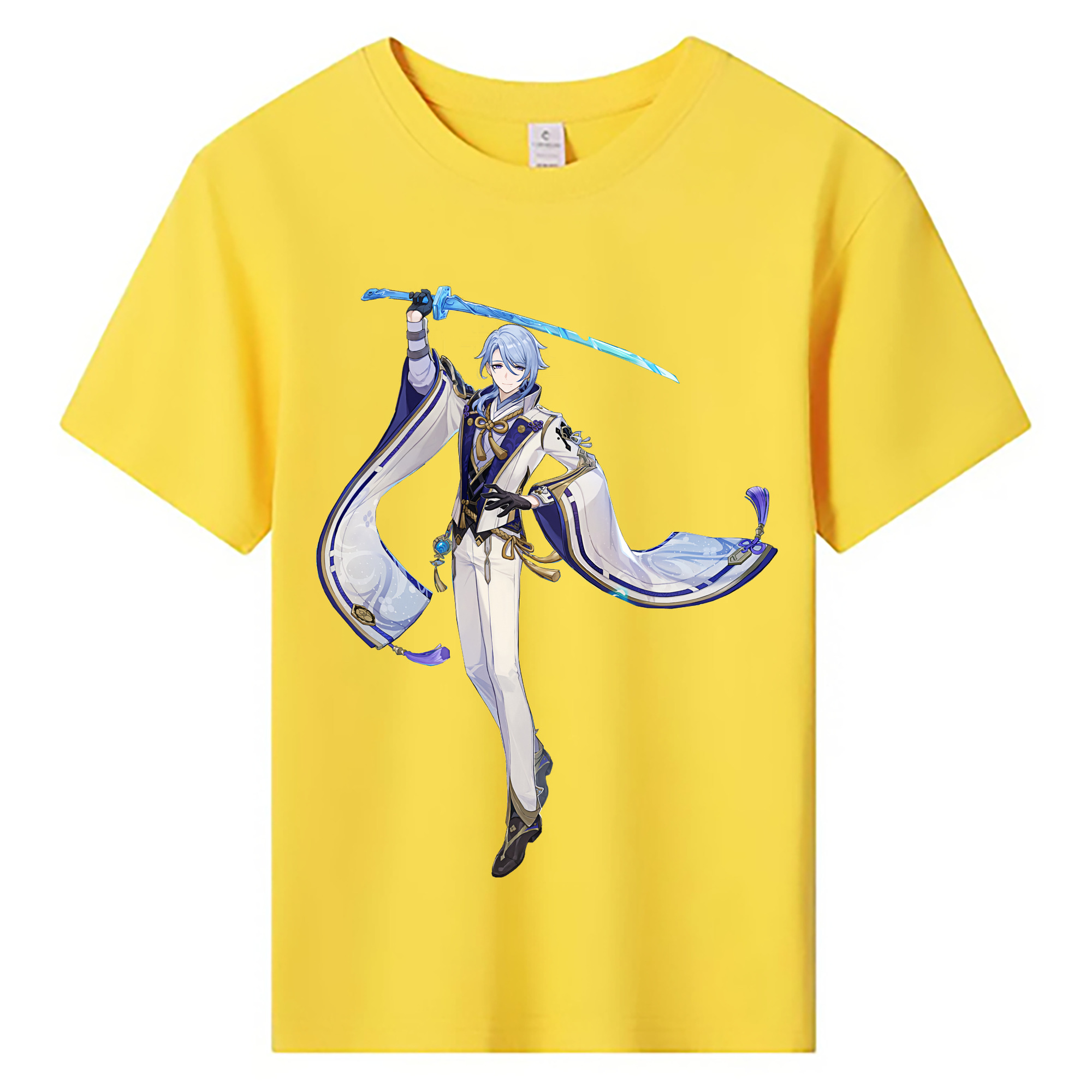 げんし神 神里綾人 かみさとあやと genshin Kamisato Ayato 綿100％キッズTシャツ（フロントプリント）