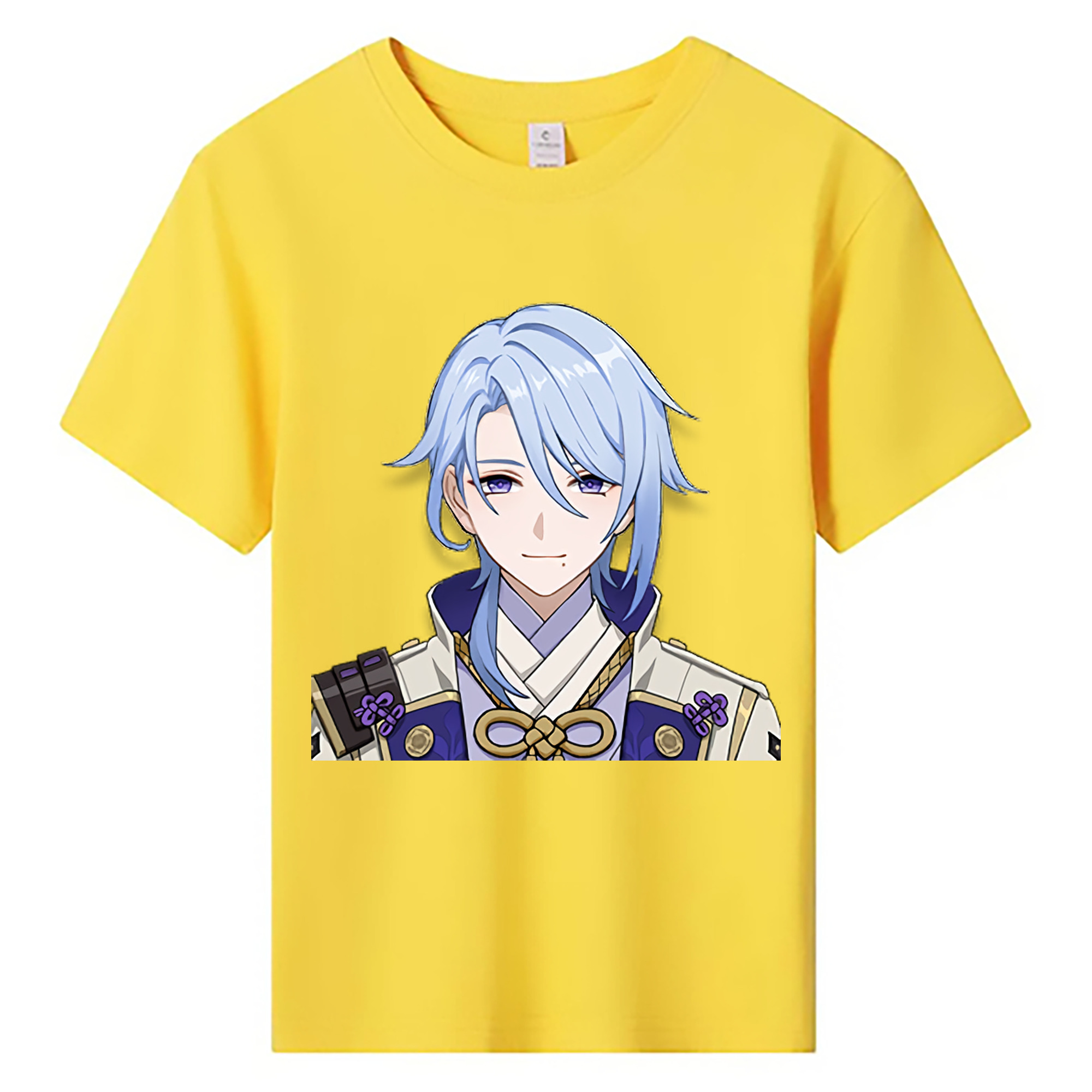 げんし神 神里綾人 かみさとあやと genshin Kamisato Ayato 綿100％キッズTシャツ（フロントプリント）