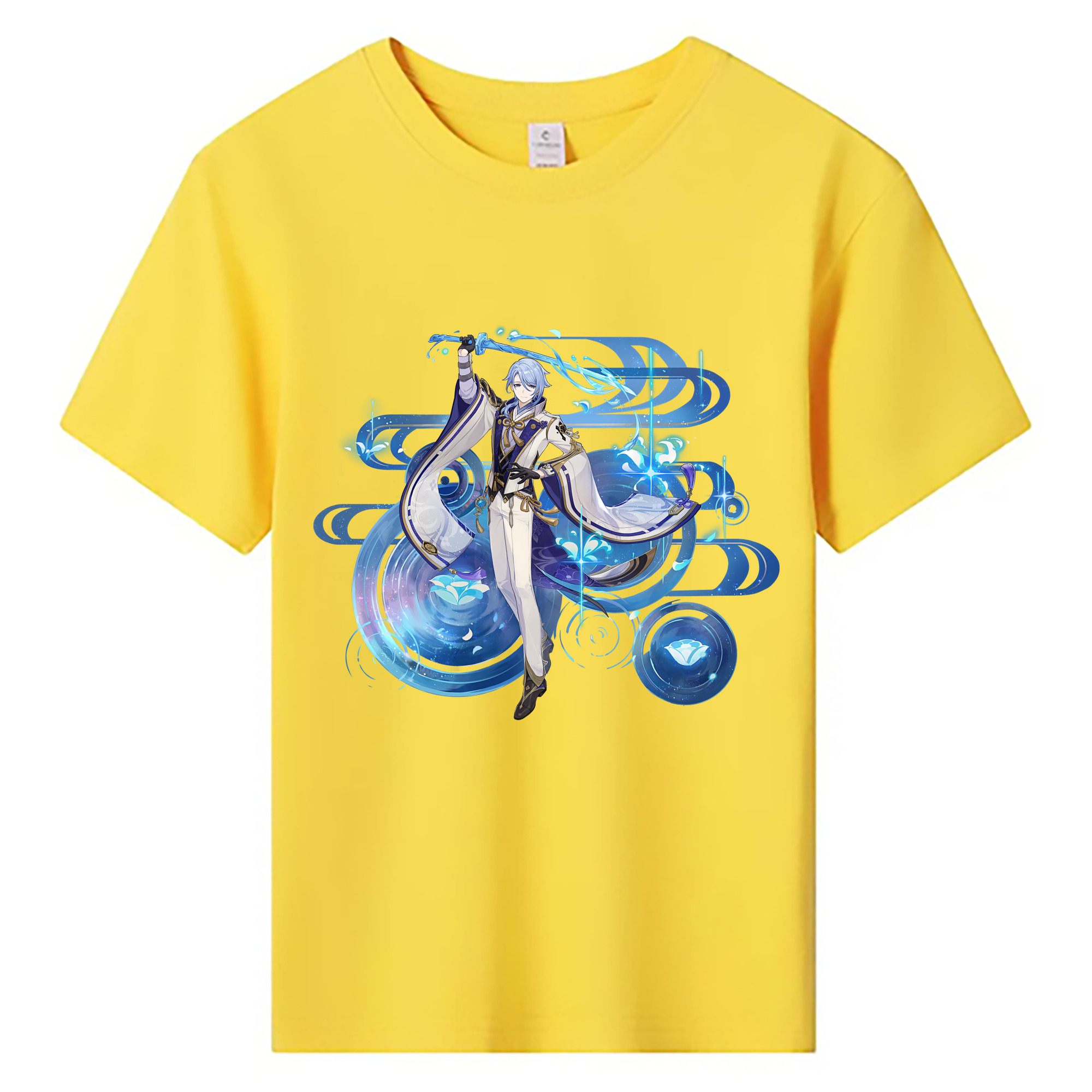 げんし神 神里綾人 かみさとあやと genshin Kamisato Ayato 綿100％キッズTシャツ（フロントプリント）