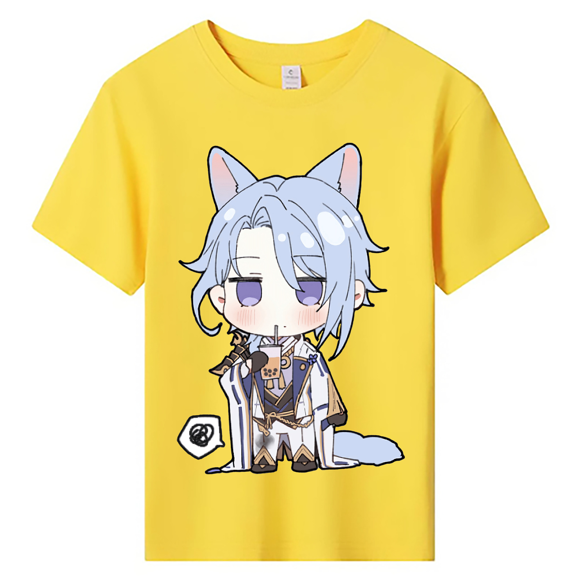 げんし神 神里綾人 かみさとあやと genshin Kamisato Ayato 綿100％キッズTシャツ（フロントプリント）