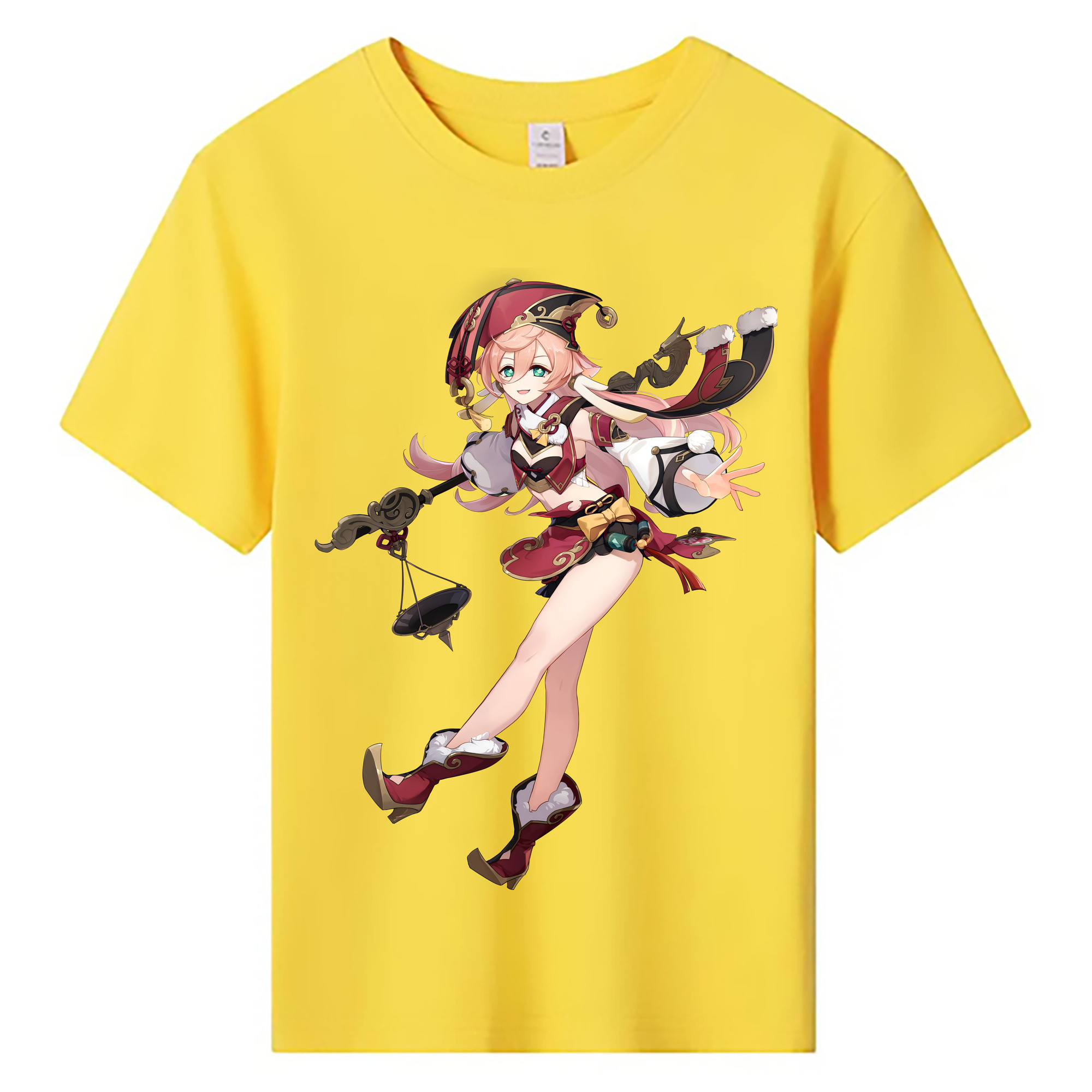 げんし神 ヤンフェイ genshin Yanfei 綿100％キッズTシャツ（フロントプリント）