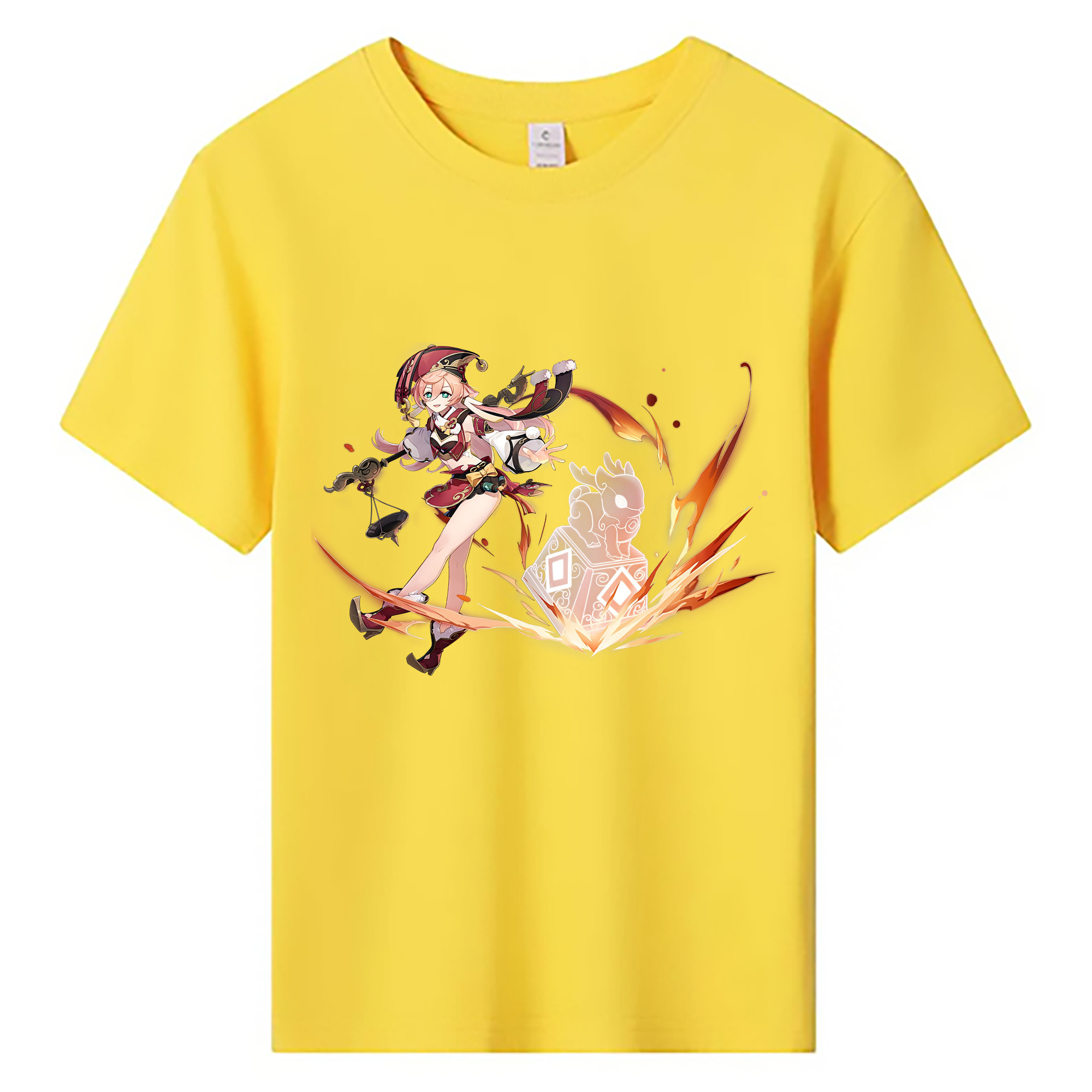 げんし神 ヤンフェイ genshin Yanfei 綿100％キッズTシャツ（フロントプリント）