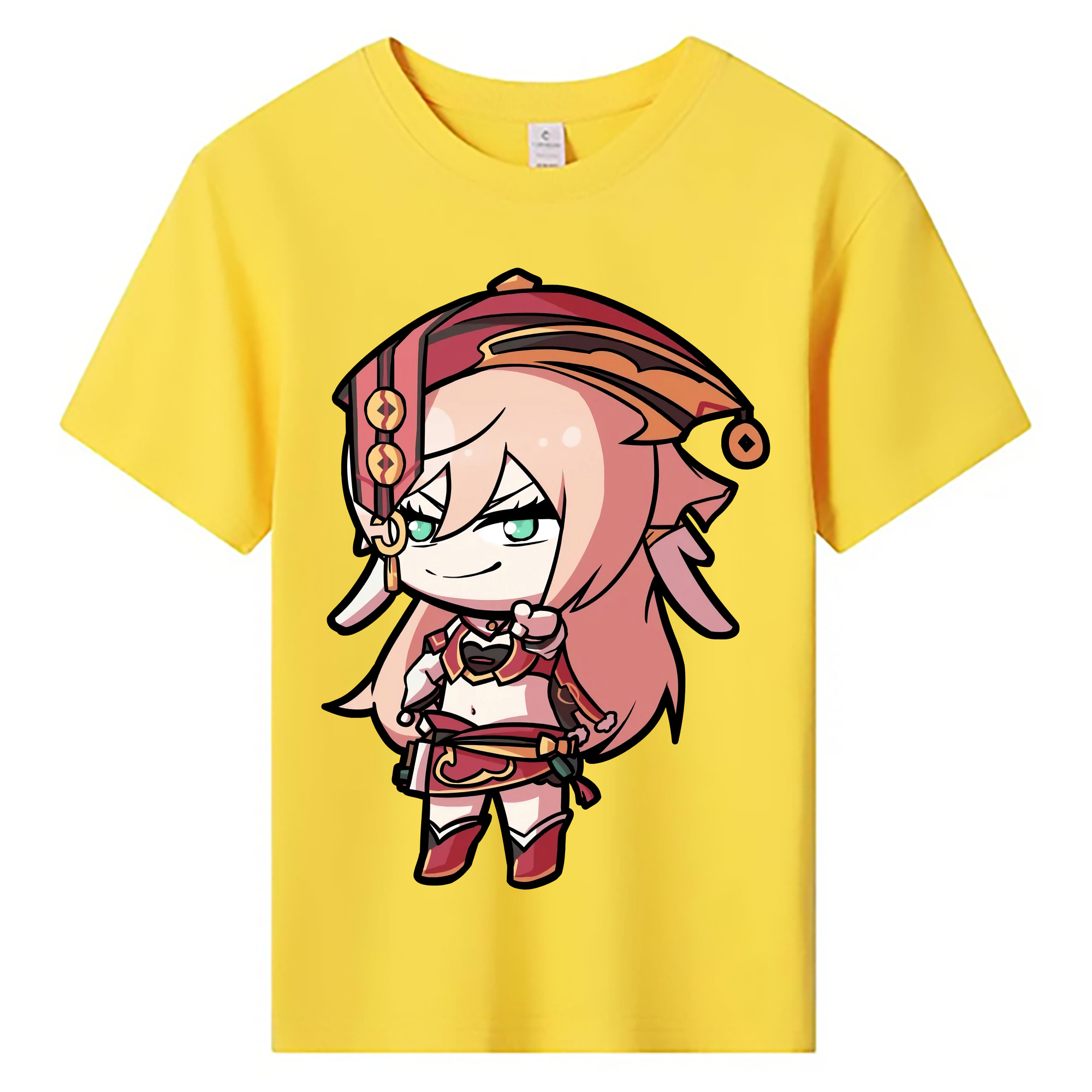 げんし神 ヤンフェイ genshin Yanfei 綿100％キッズTシャツ（フロントプリント）