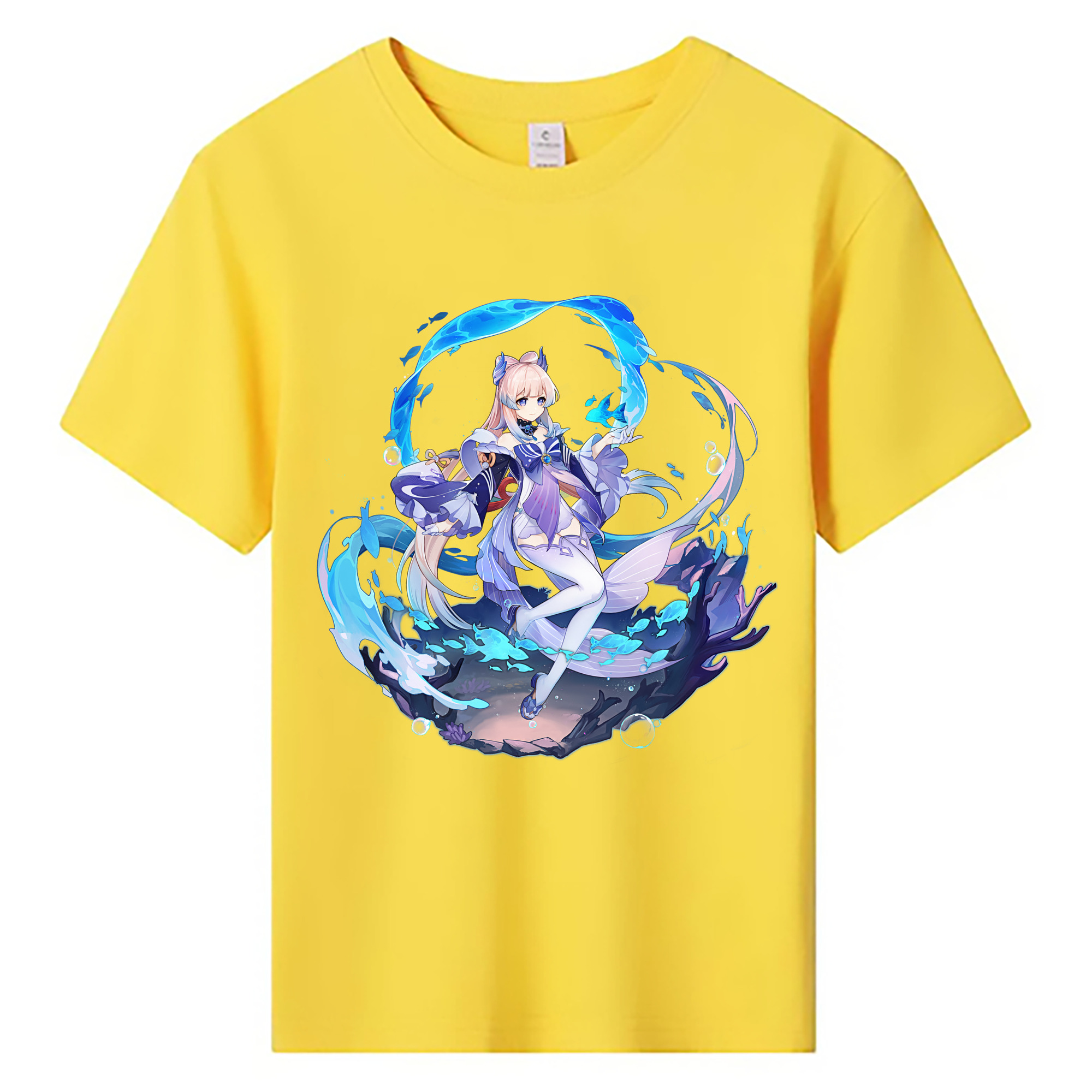 げんし神 珊瑚宮心海 サンゴノミヤ・ココミ genshin Sangonomiya Kokomi 綿100％キッズTシャツ（フロントプリント）