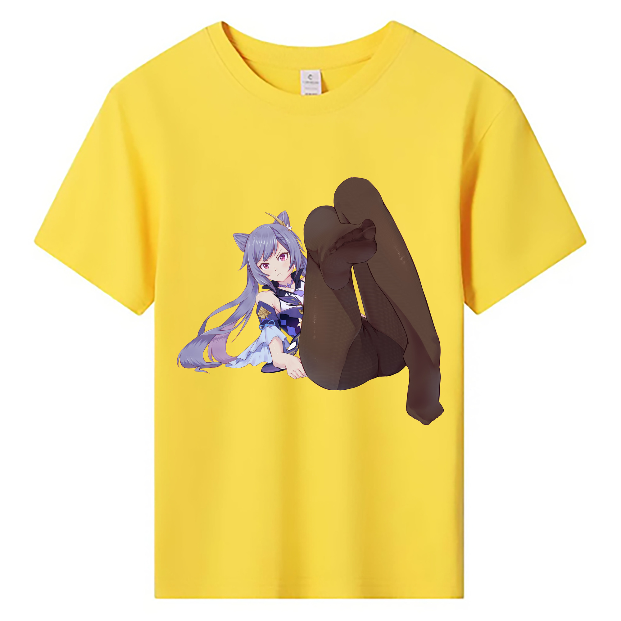 げんし神 刻晴 こくせい genshin Kokusei 綿100％キッズTシャツ（フロントプリント）