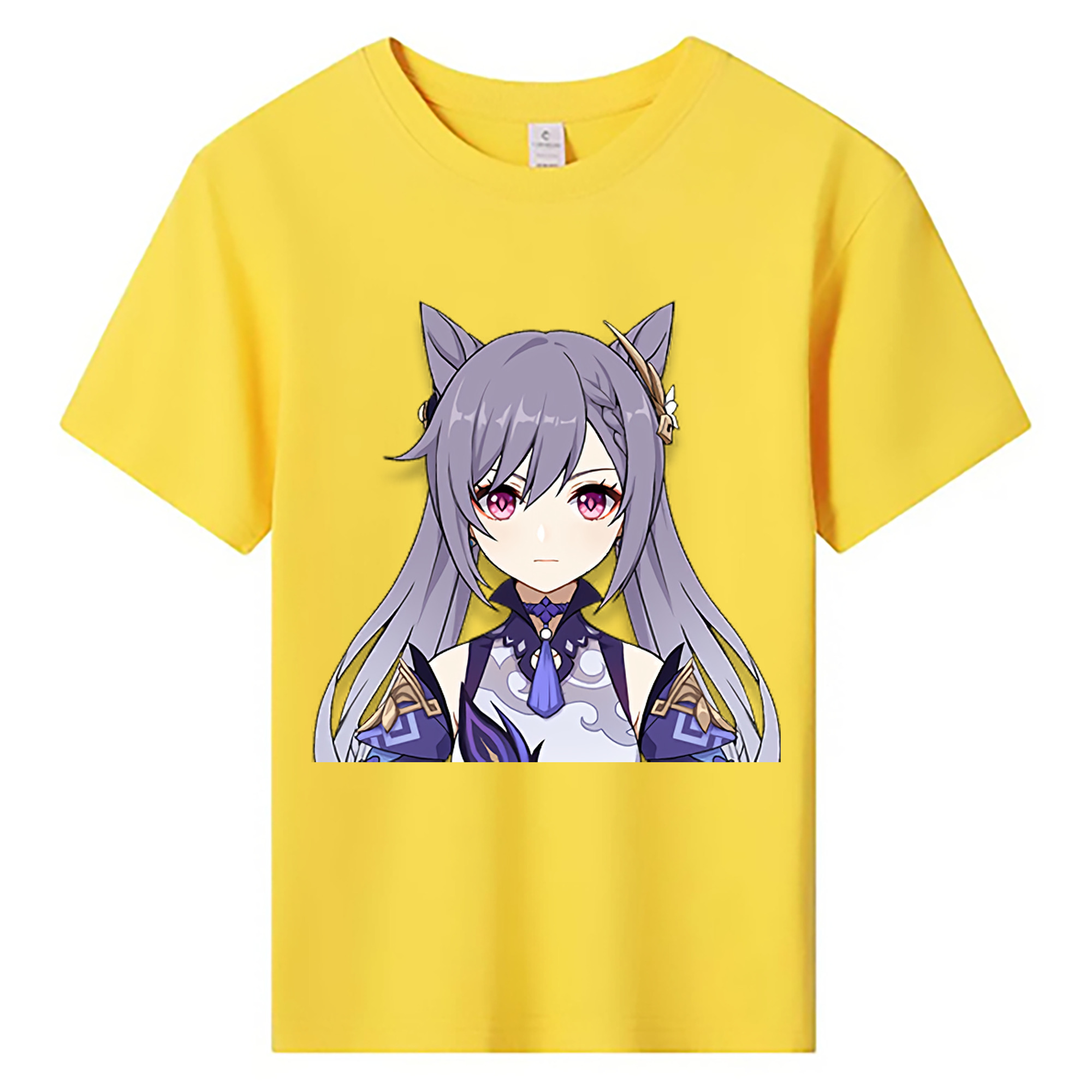 げんし神 刻晴 こくせい genshin Kokusei 綿100％キッズTシャツ（フロントプリント）