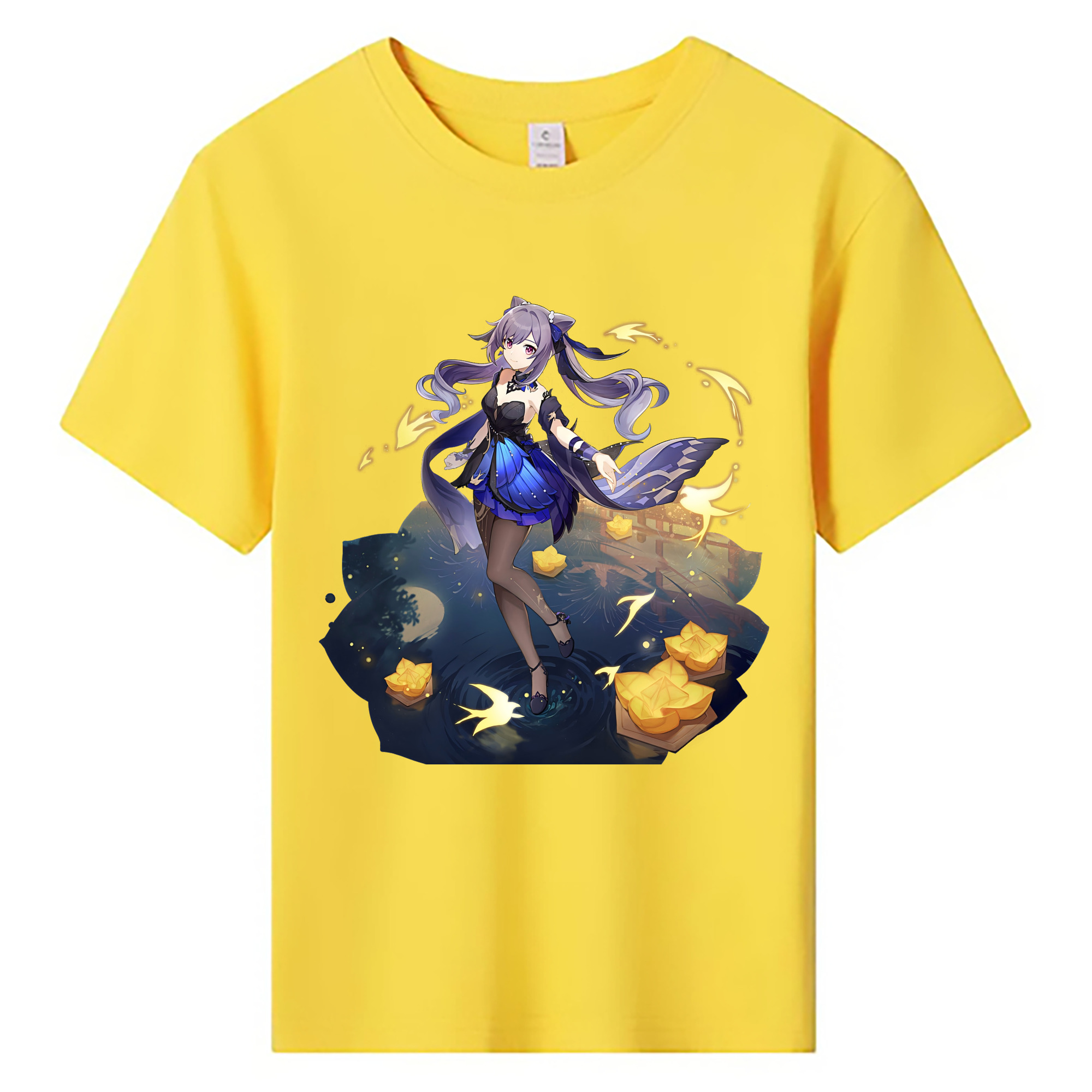 げんし神 刻晴 こくせい genshin Kokusei 綿100％キッズTシャツ（フロントプリント）