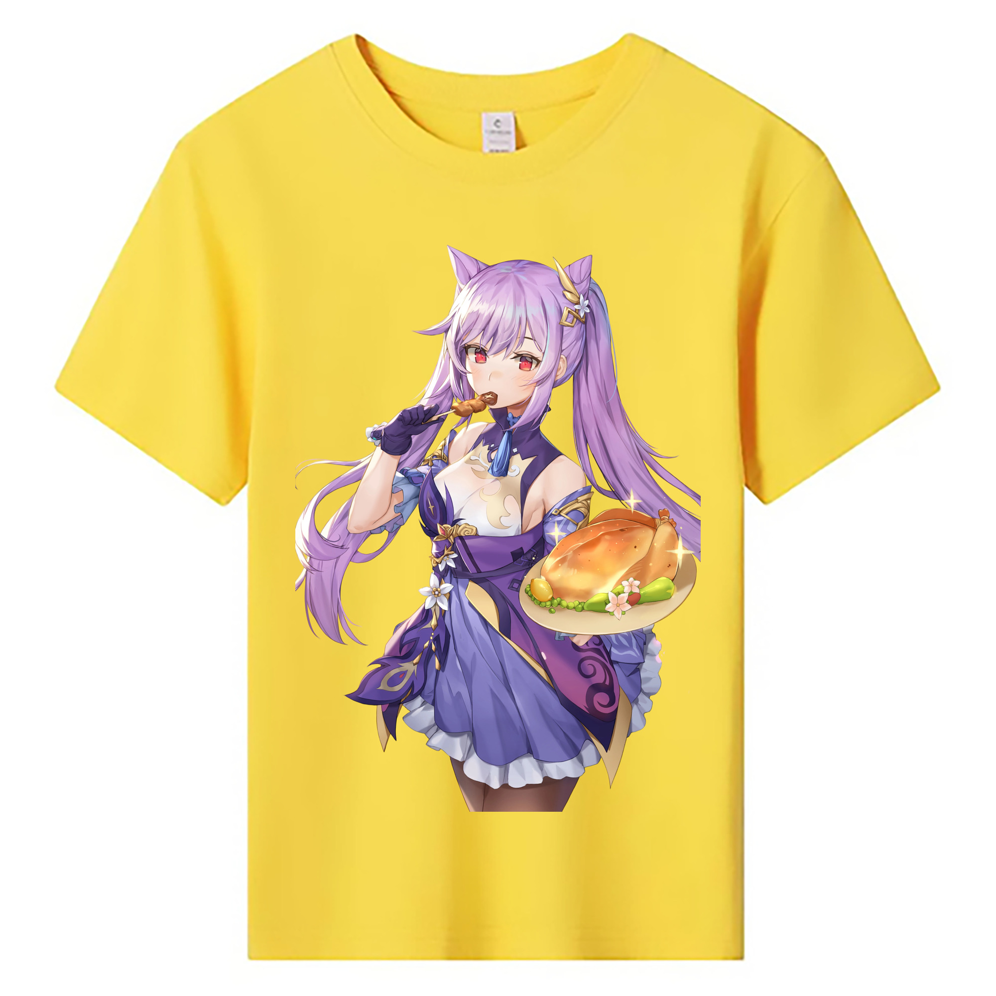 げんし神 刻晴 こくせい genshin Kokusei 綿100％キッズTシャツ（フロントプリント）