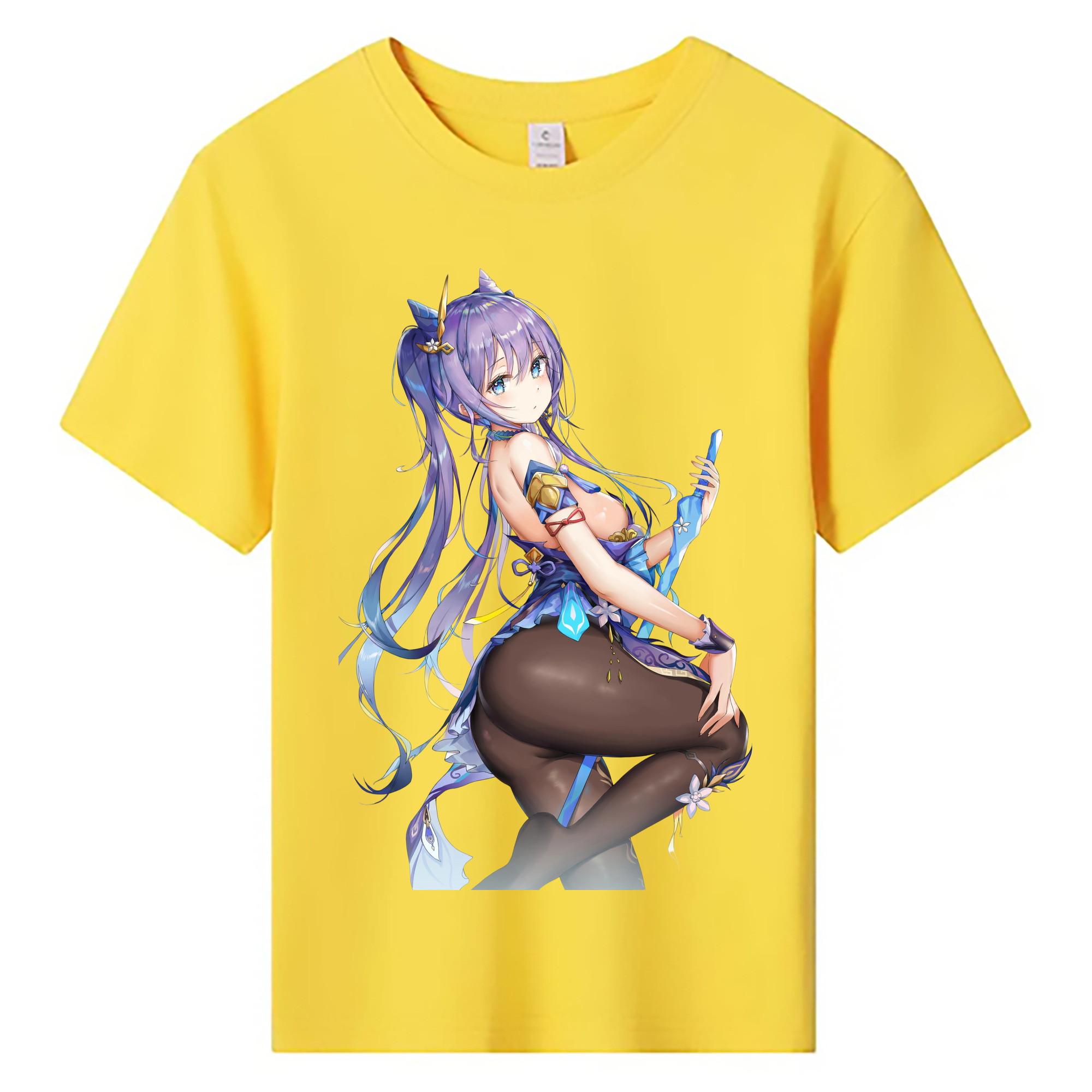 げんし神 刻晴 こくせい genshin Kokusei 綿100％キッズTシャツ（フロントプリント）