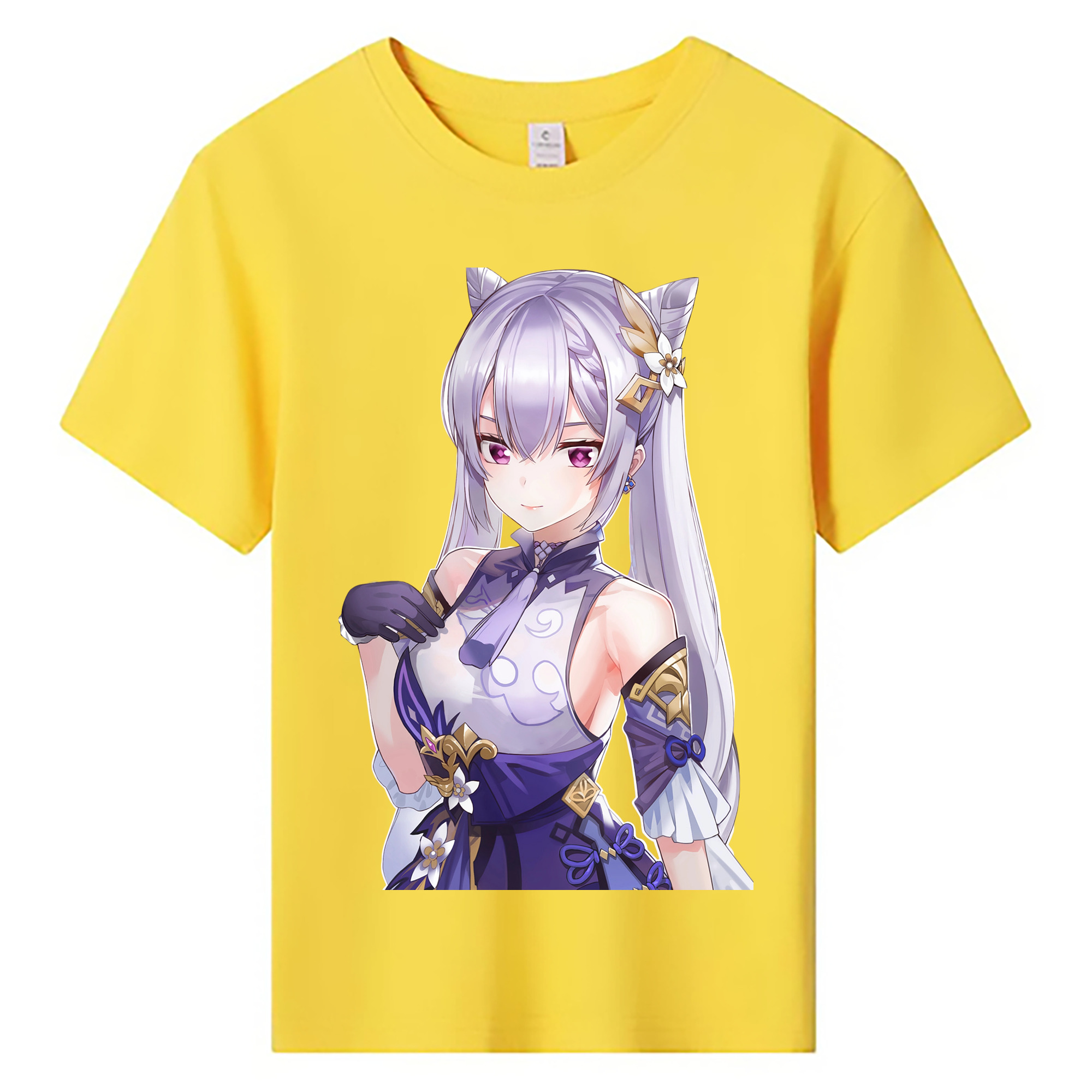 げんし神 刻晴 こくせい genshin Kokusei 綿100％キッズTシャツ（フロントプリント）