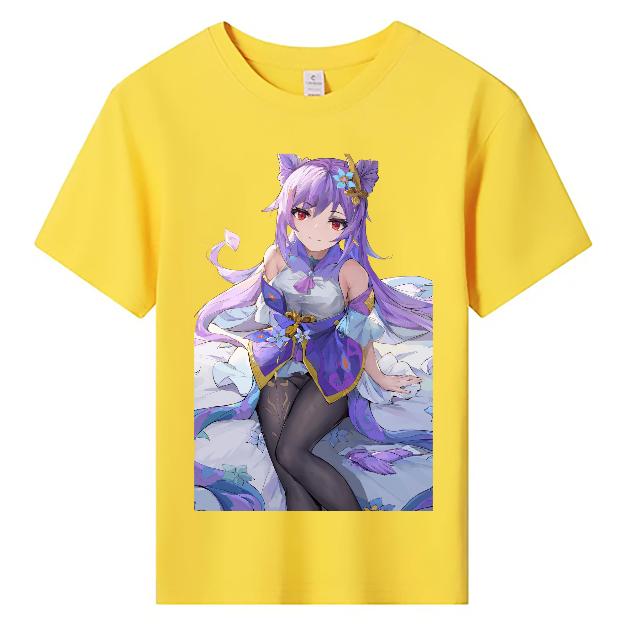 げんし神 刻晴 こくせい genshin Kokusei 綿100％キッズTシャツ（フロントプリント）