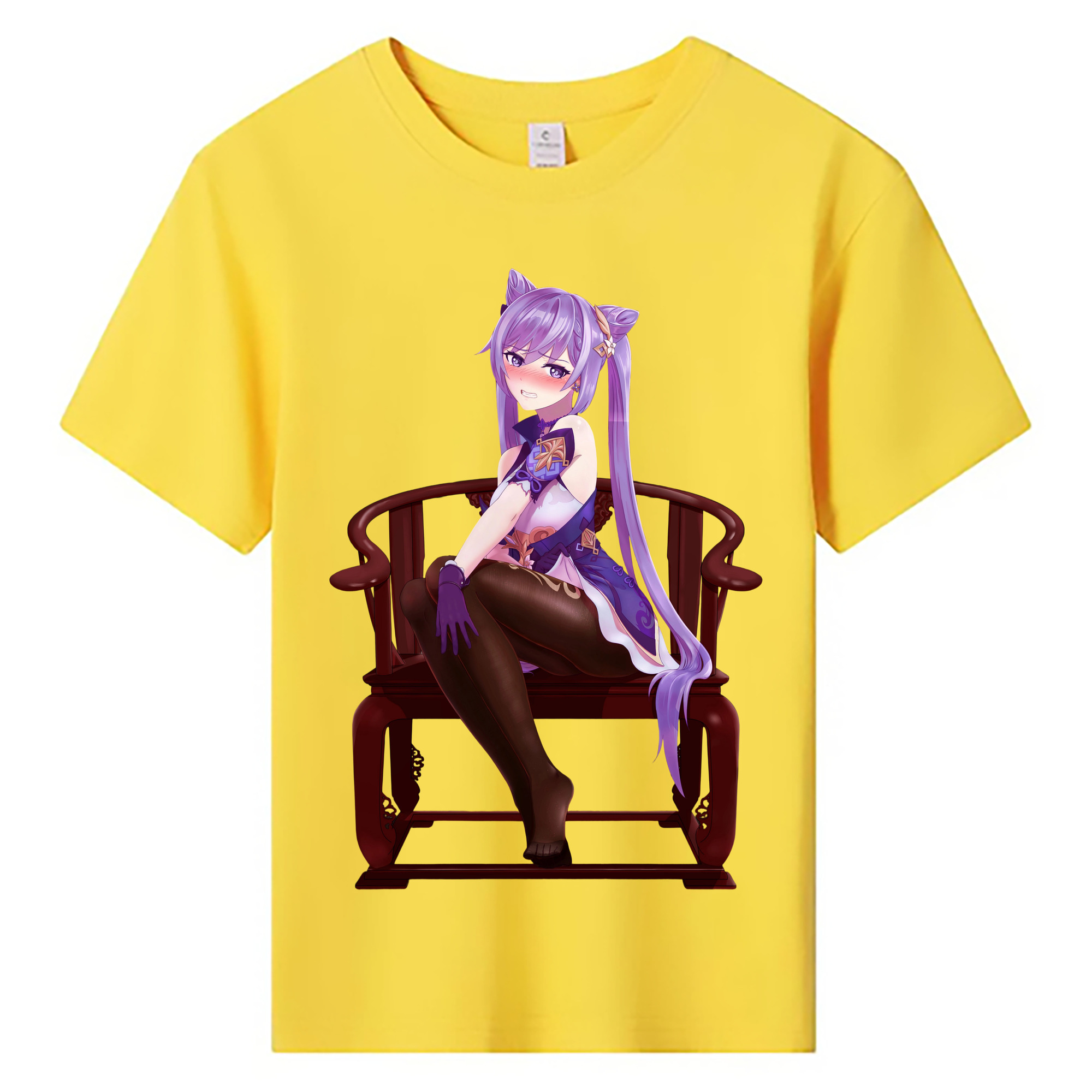 げんし神 刻晴 こくせい genshin Kokusei 綿100％キッズTシャツ（フロントプリント）