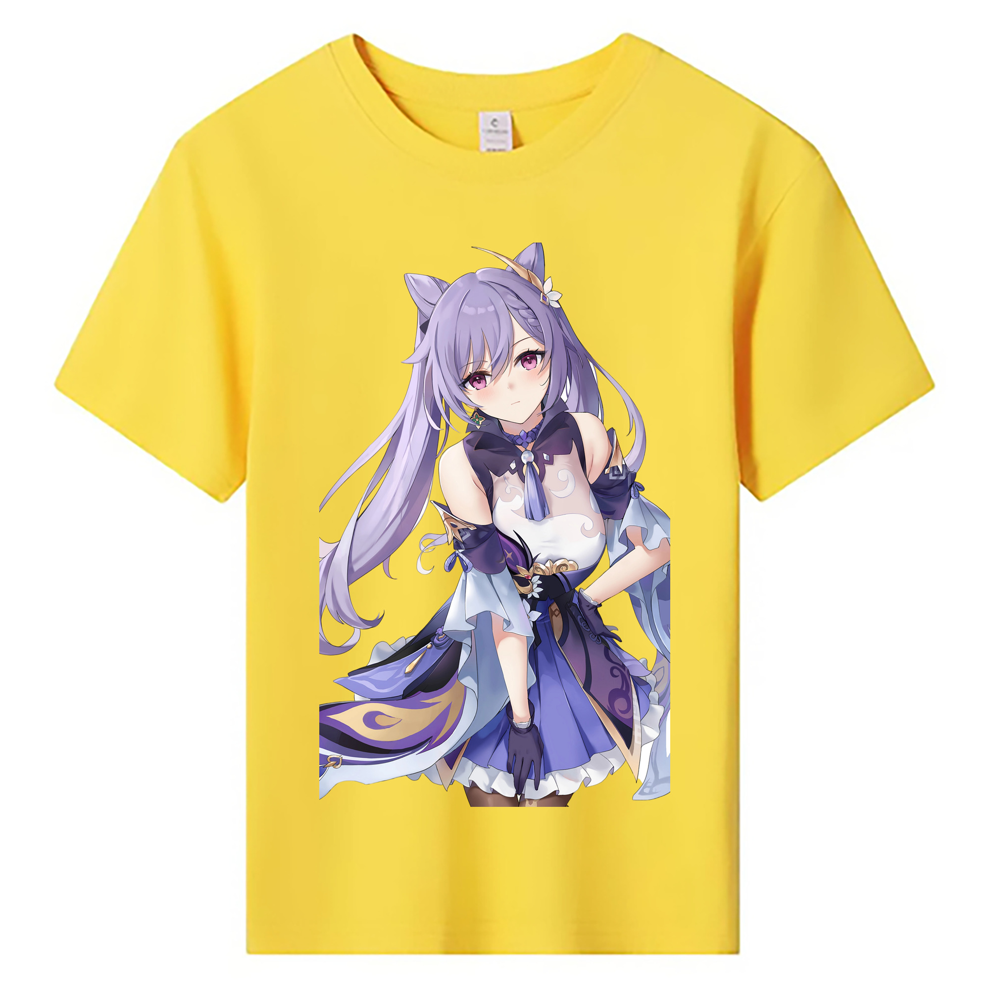 げんし神 刻晴 こくせい genshin Kokusei 綿100％キッズTシャツ（フロントプリント）