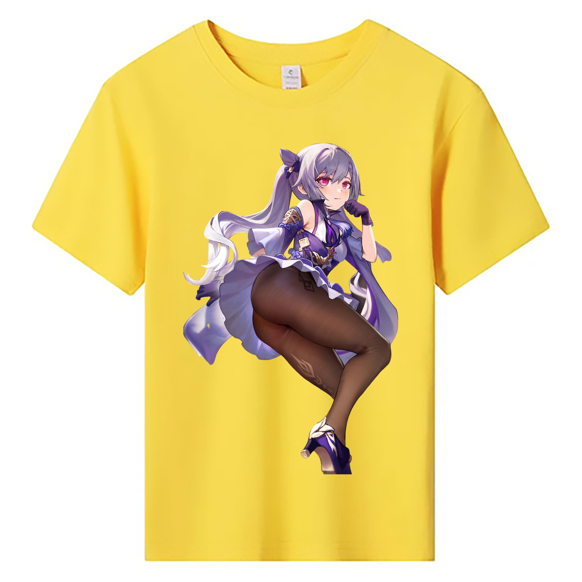 げんし神 刻晴 こくせい genshin Kokusei 綿100％キッズTシャツ（フロントプリント）