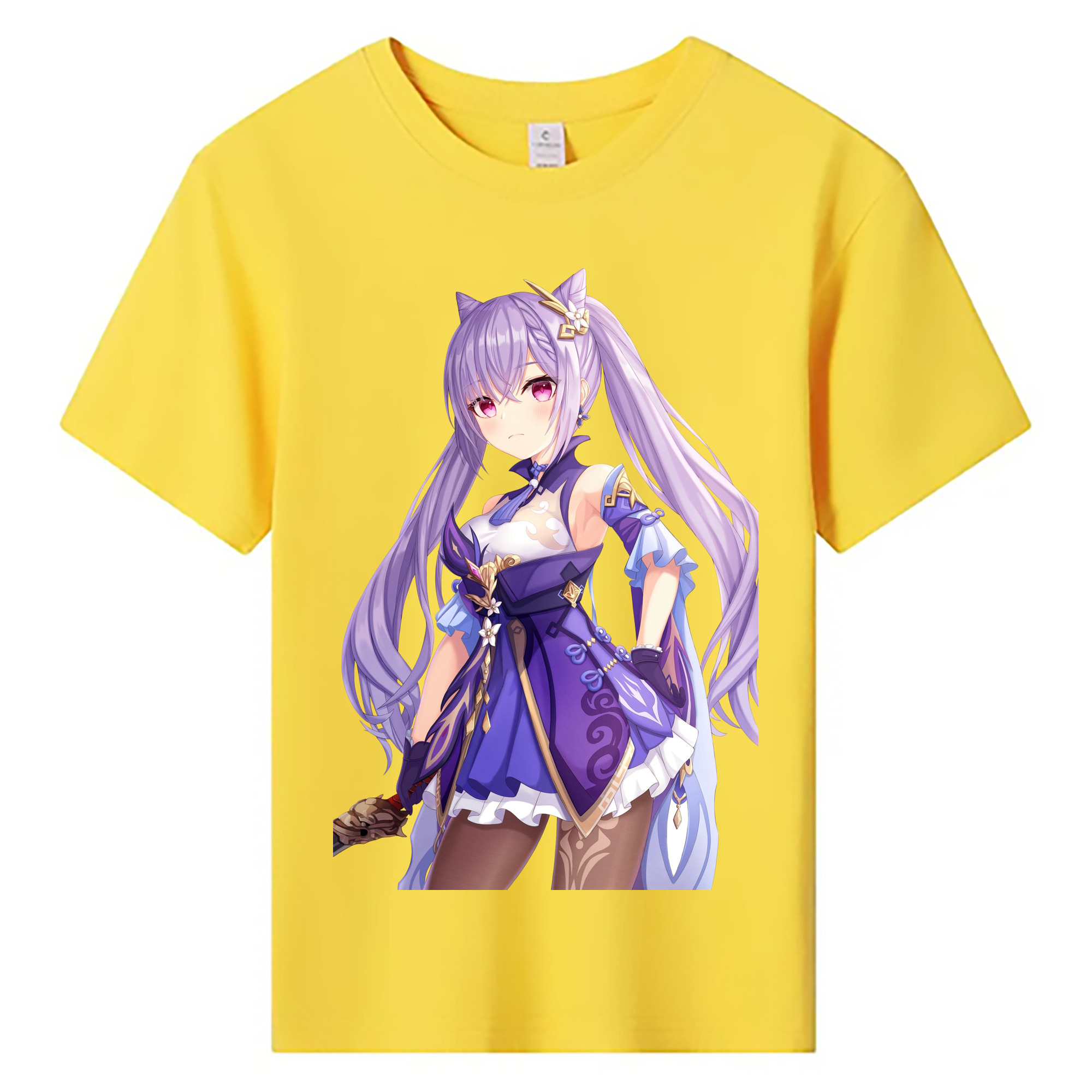 げんし神 刻晴 こくせい genshin Kokusei 綿100％キッズTシャツ（フロントプリント）