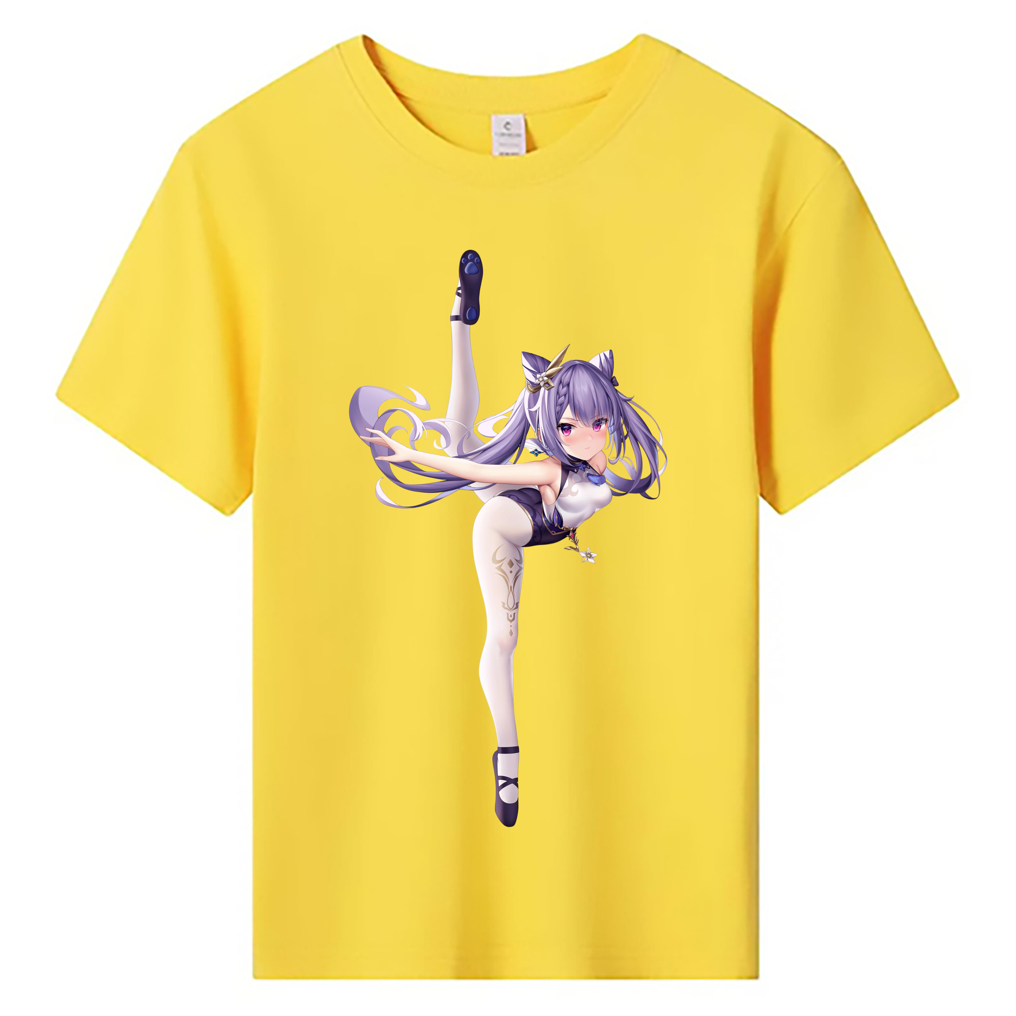 げんし神 刻晴 こくせい genshin Kokusei 綿100％キッズTシャツ（フロントプリント）