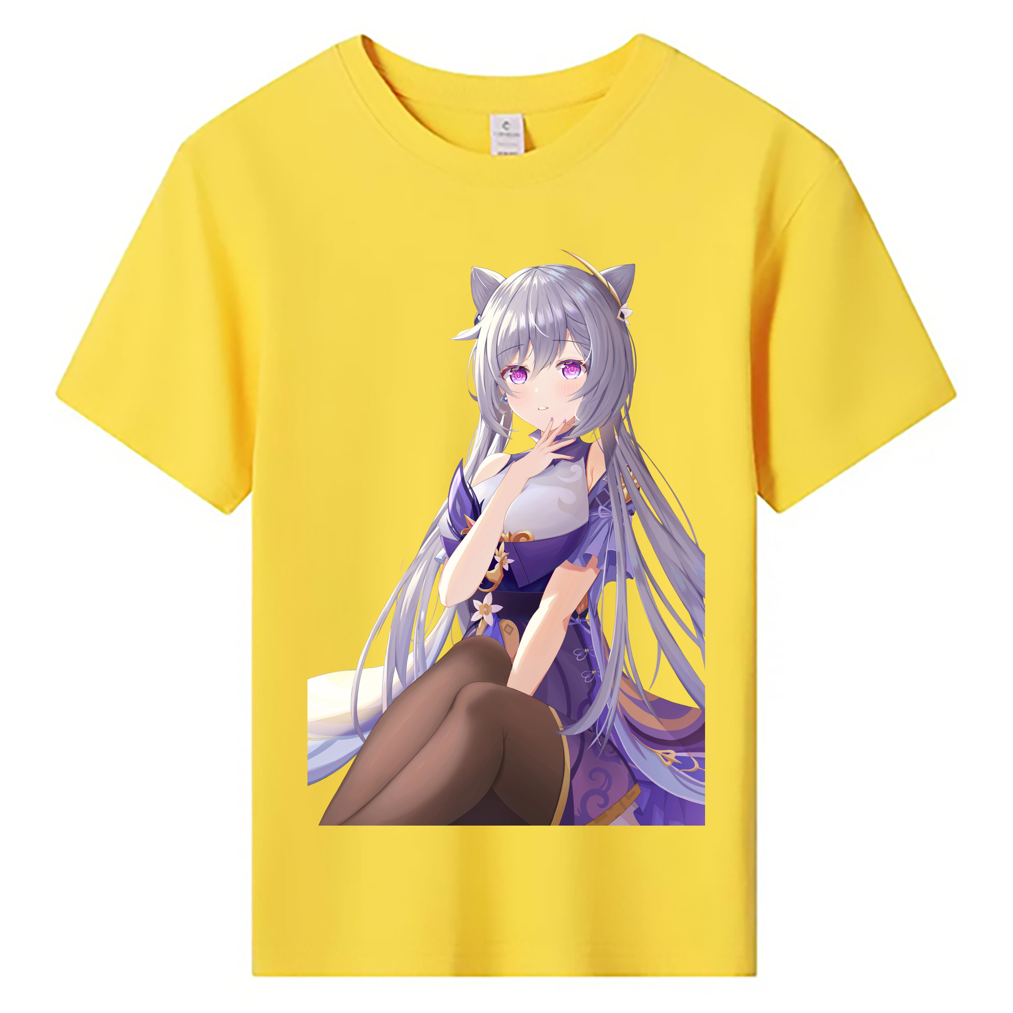 げんし神 刻晴 こくせい genshin Kokusei 綿100％キッズTシャツ（フロントプリント）