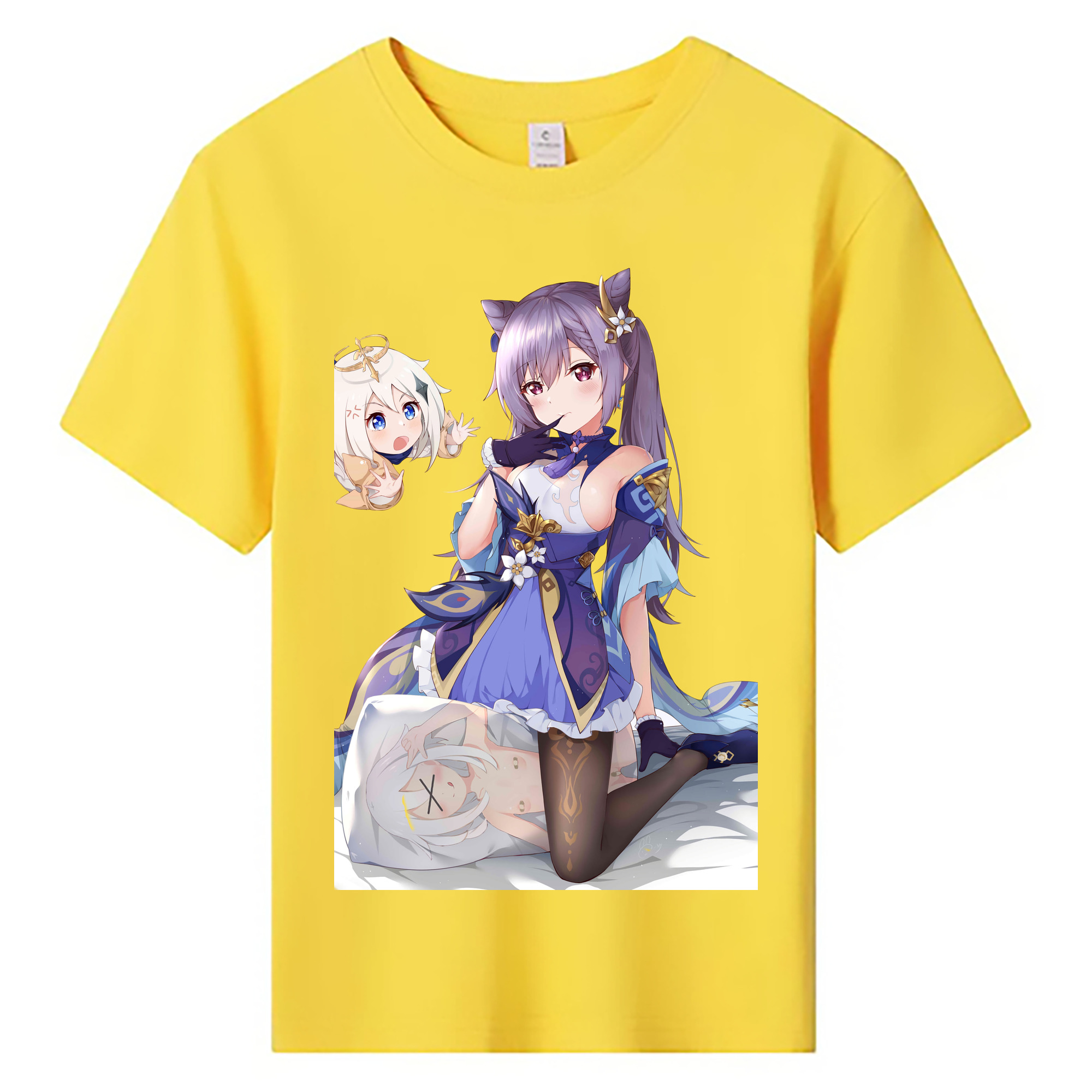 げんし神 刻晴 こくせい genshin Kokusei 綿100％キッズTシャツ（フロントプリント）