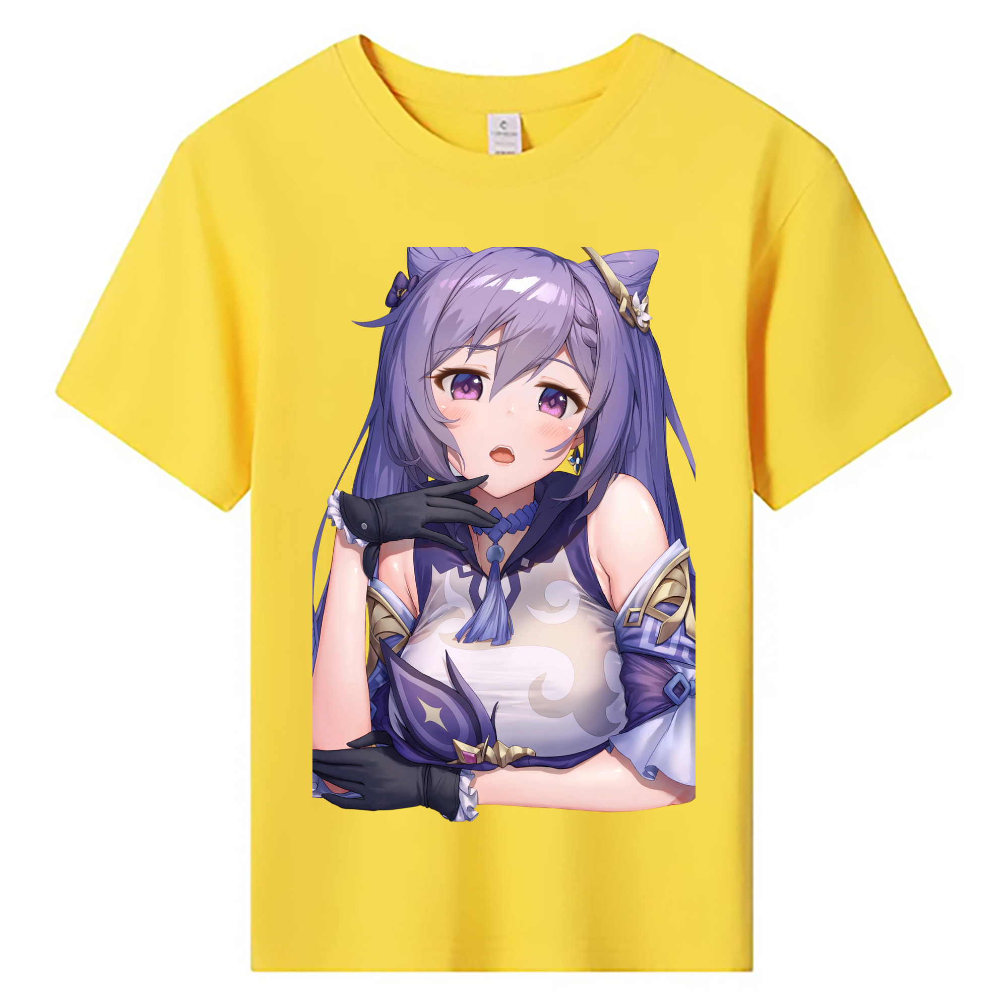 げんし神 刻晴 こくせい genshin Kokusei 綿100％キッズTシャツ（フロントプリント）