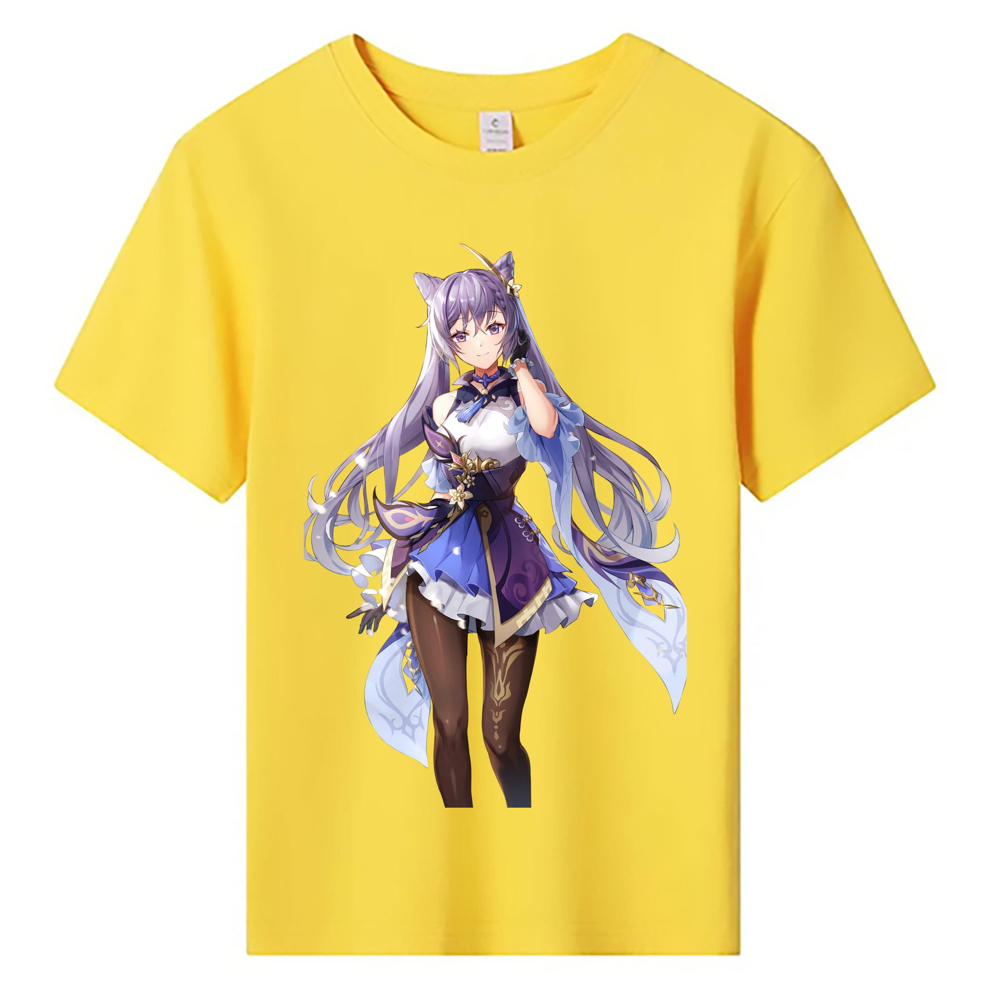 げんし神 刻晴 こくせい genshin Kokusei 綿100％キッズTシャツ（フロントプリント）