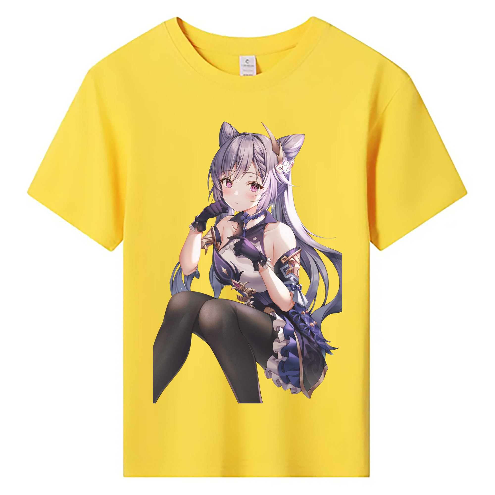 げんし神 刻晴 こくせい genshin Kokusei 綿100％キッズTシャツ（フロントプリント）