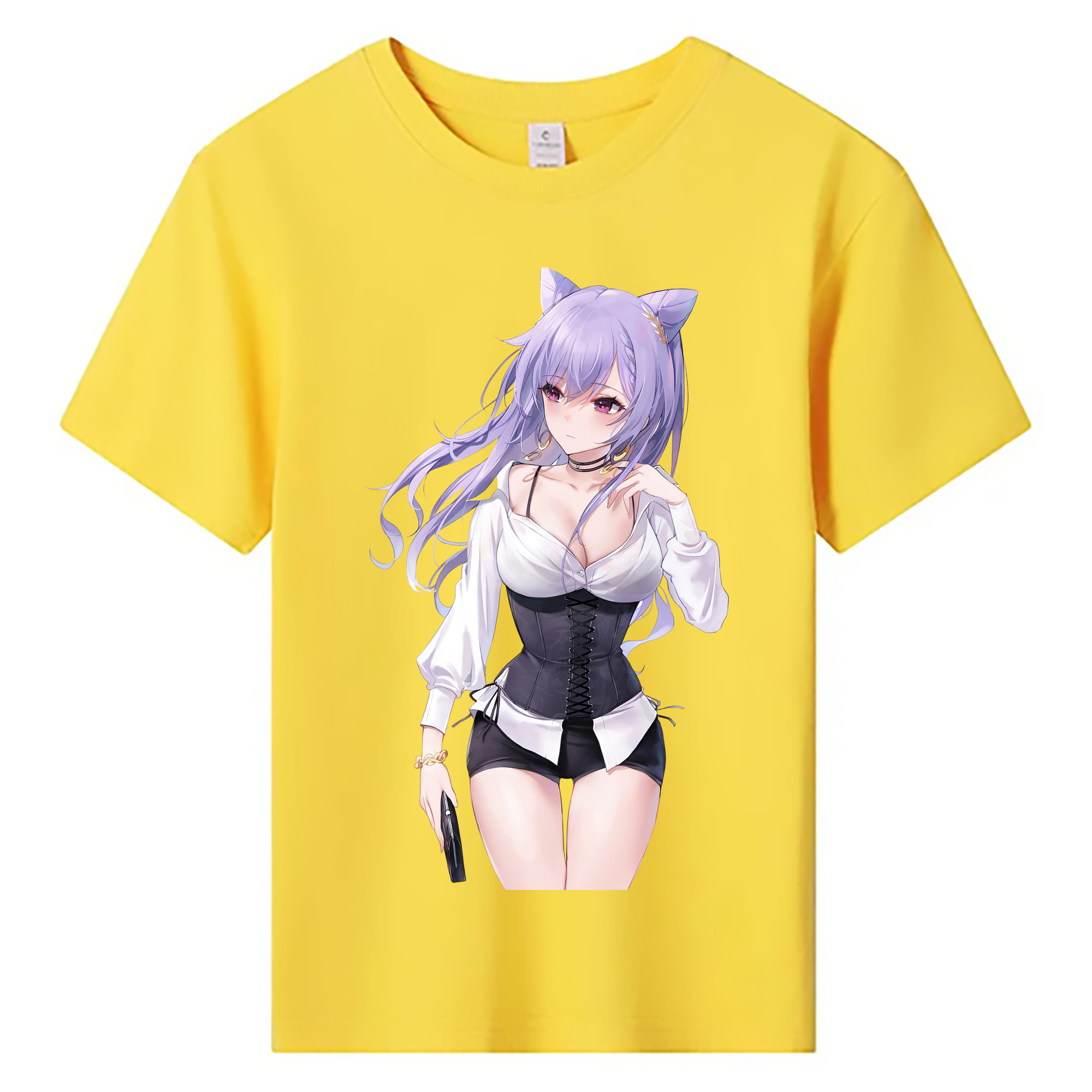 げんし神 刻晴 こくせい genshin Kokusei 綿100％キッズTシャツ（フロントプリント）