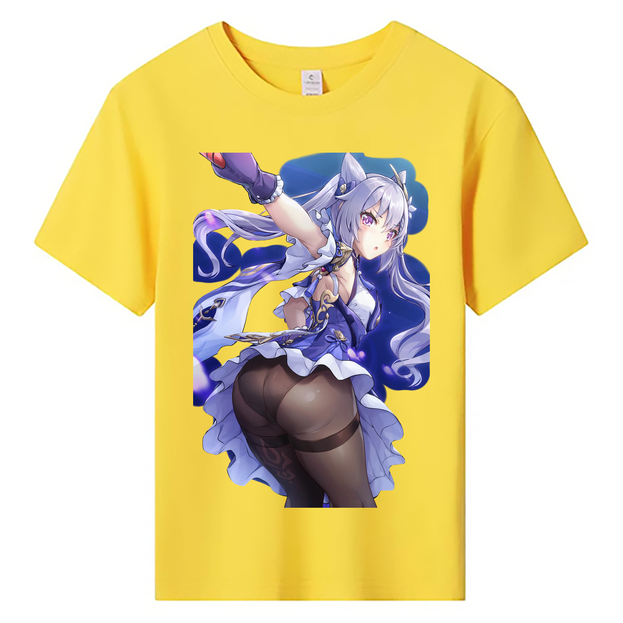 げんし神 刻晴 こくせい genshin Kokusei 綿100％キッズTシャツ（フロントプリント）