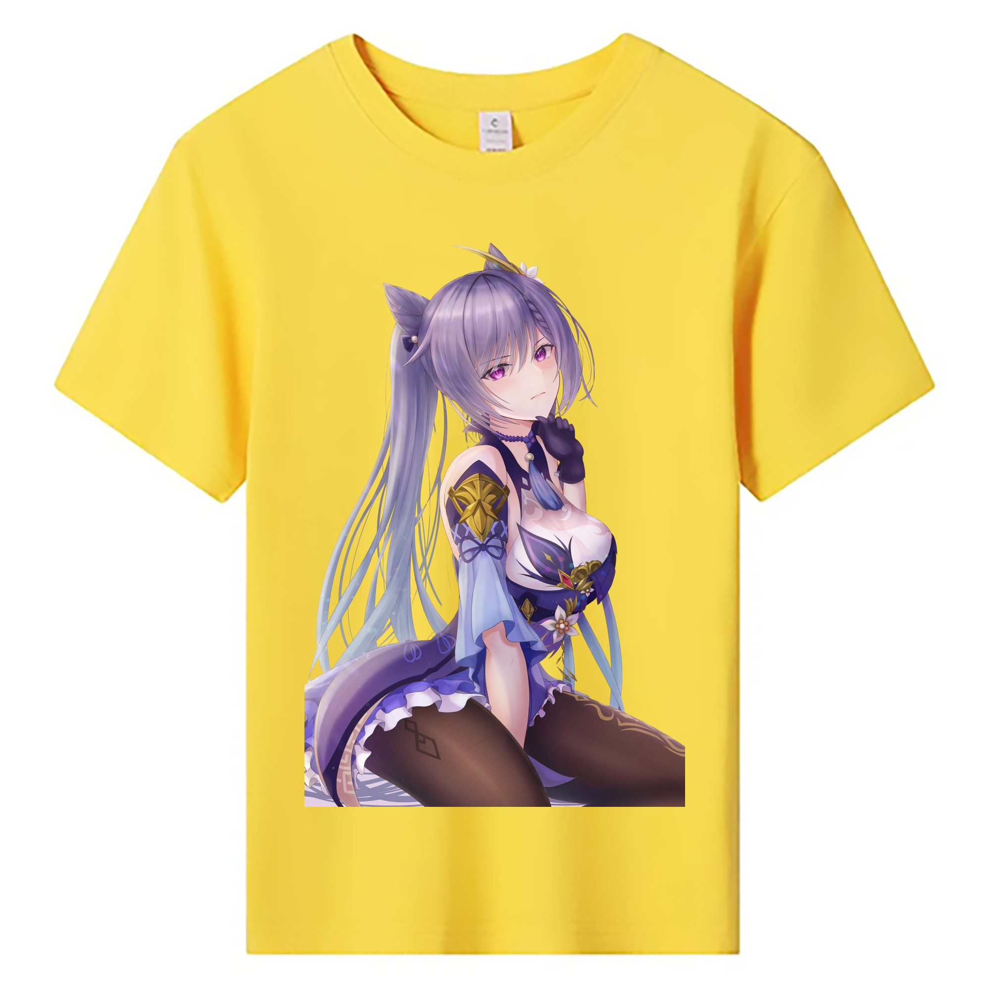 げんし神 刻晴 こくせい genshin Kokusei 綿100％キッズTシャツ（フロントプリント）