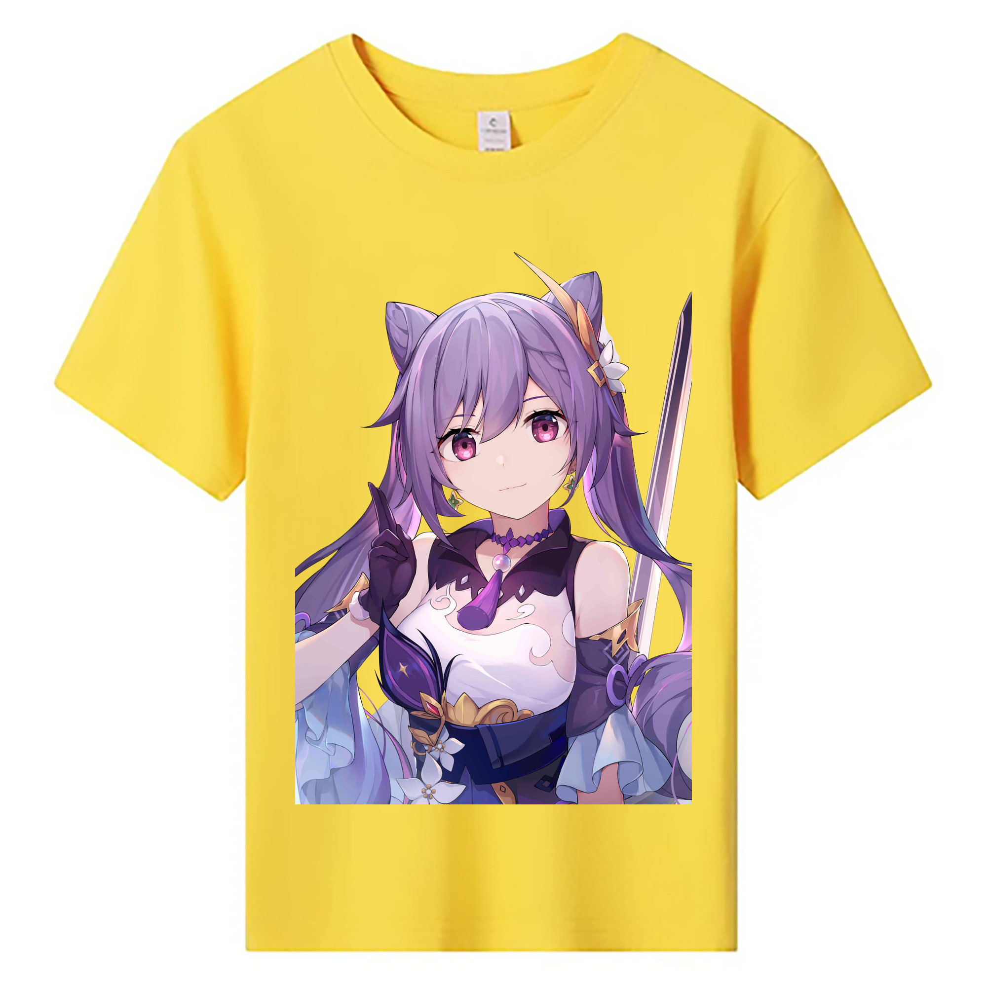 げんし神 刻晴 こくせい genshin Kokusei 綿100％キッズTシャツ（フロントプリント）