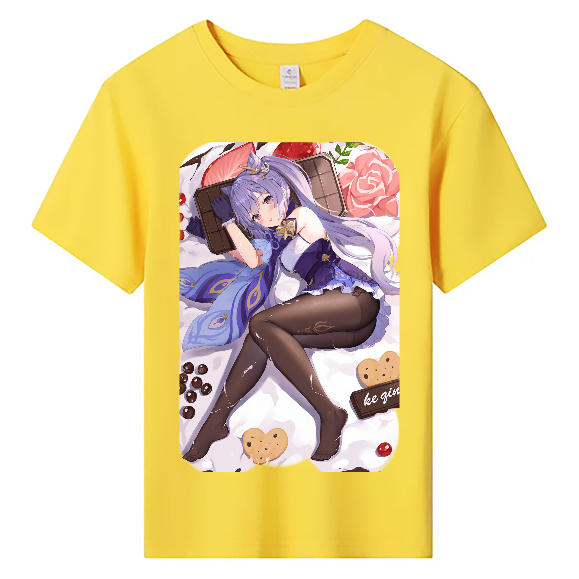 げんし神 刻晴 こくせい genshin Kokusei 綿100％キッズTシャツ（フロントプリント）