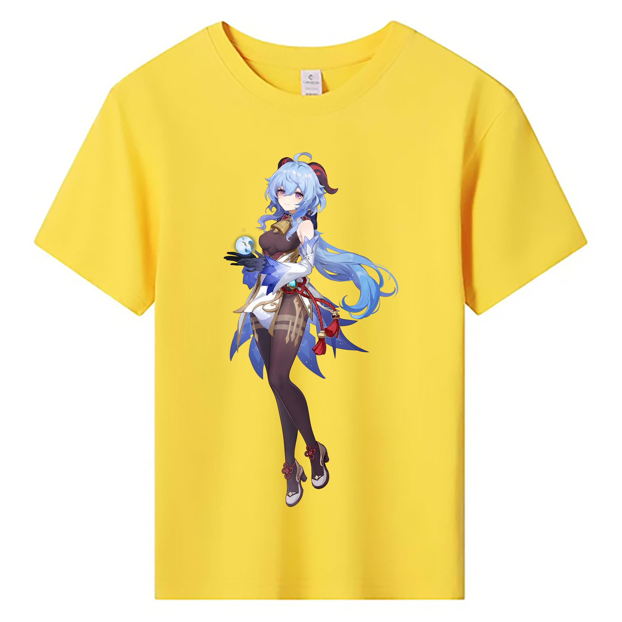 げんし神 甘雨 かんう genshin Ganyu 綿100％キッズTシャツ（フロントプリント）