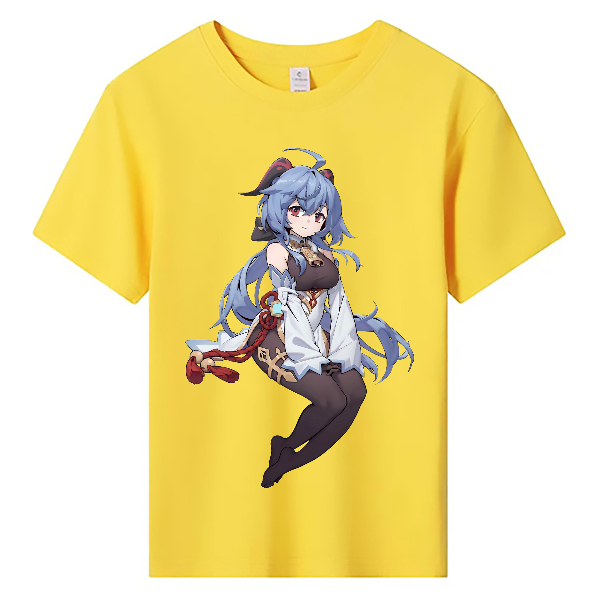 げんし神 甘雨 かんう genshin Ganyu 綿100％キッズTシャツ（フロントプリント）