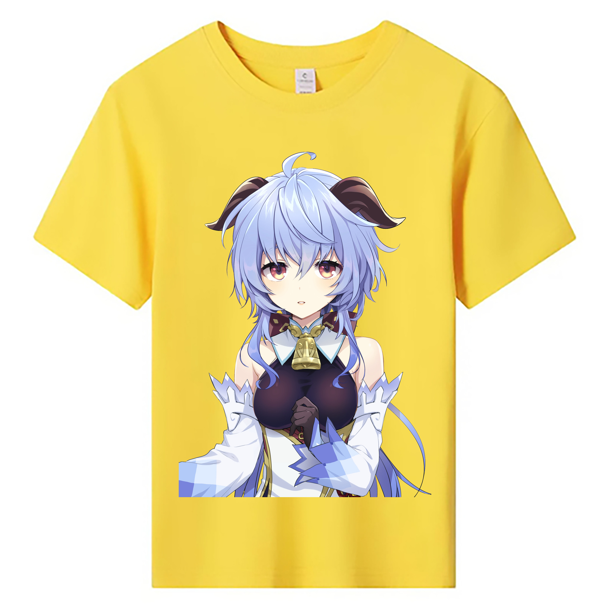 げんし神 甘雨 かんう genshin Ganyu 綿100％キッズTシャツ（フロントプリント）
