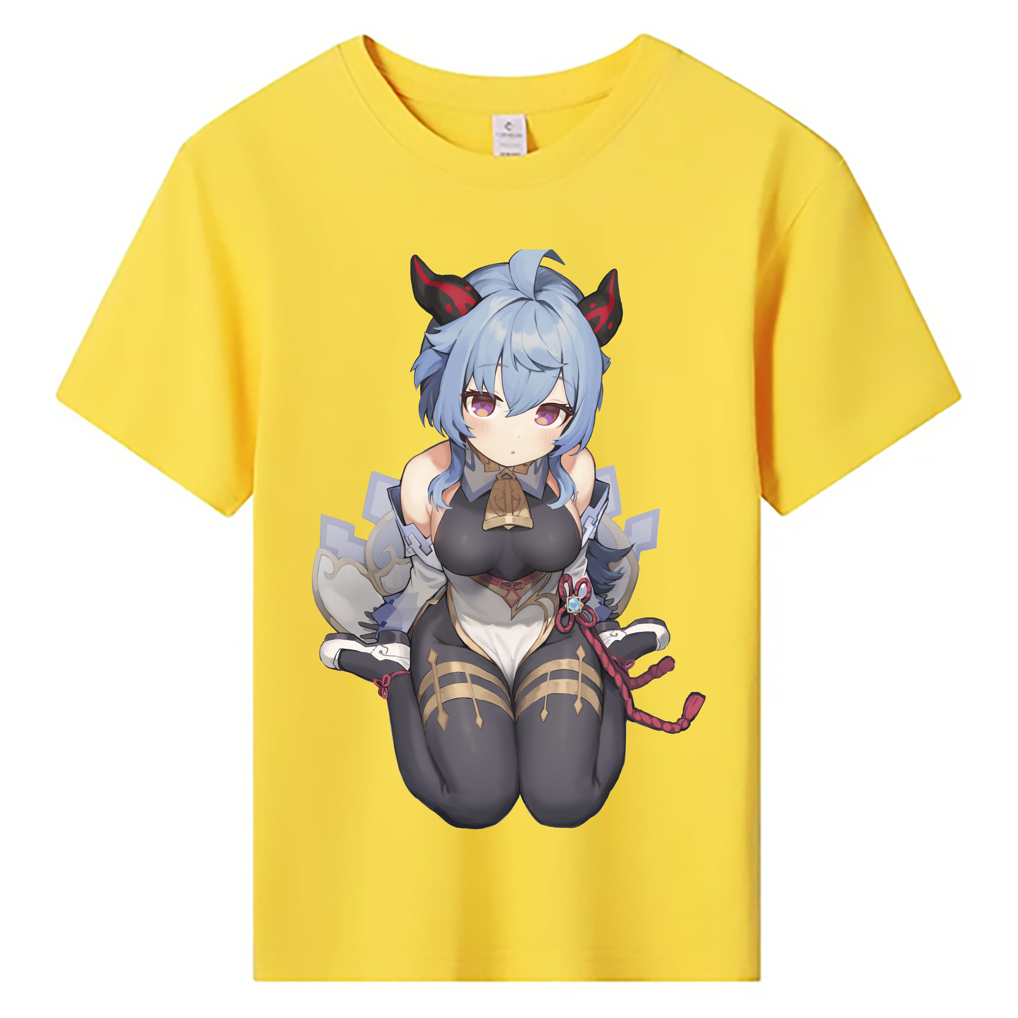 げんし神 甘雨 かんう genshin Ganyu 綿100％キッズTシャツ（フロントプリント）
