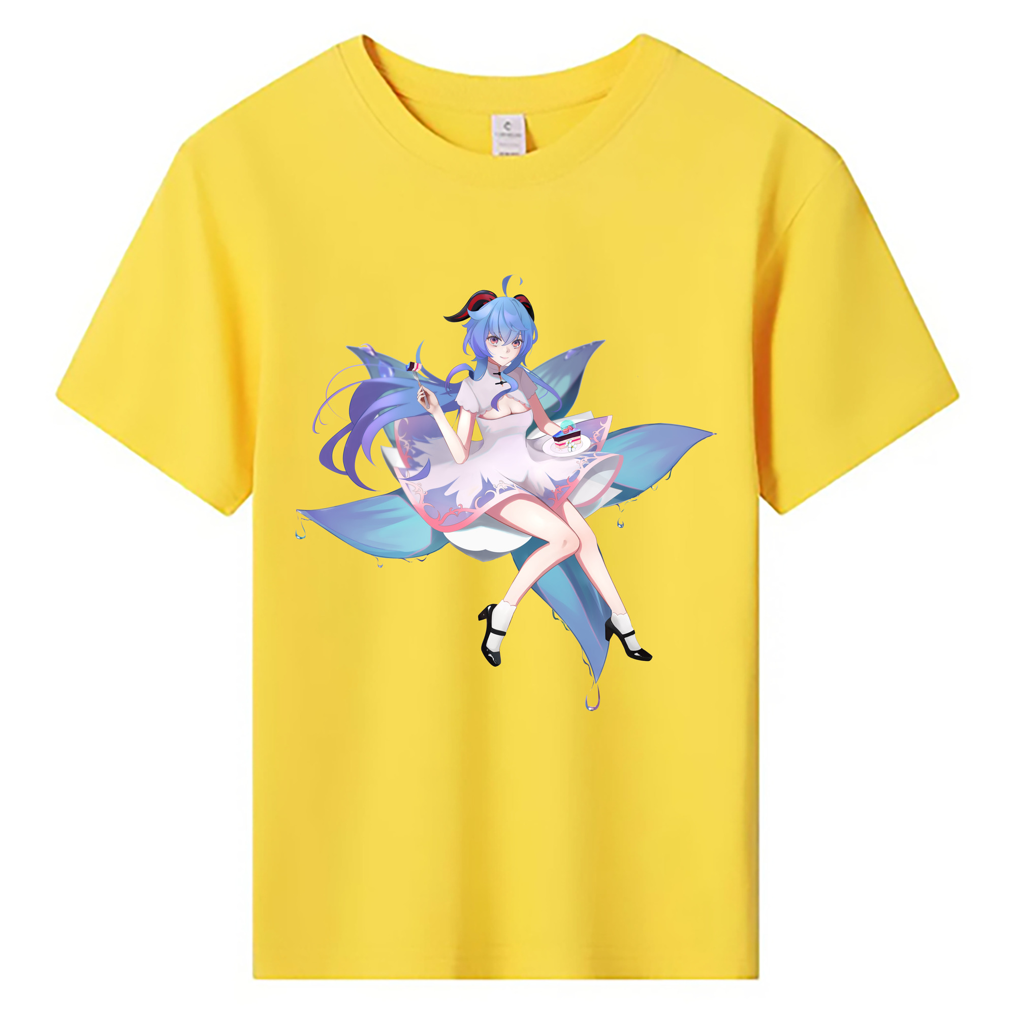 げんし神 甘雨 かんう genshin Ganyu 綿100％キッズTシャツ（フロントプリント）