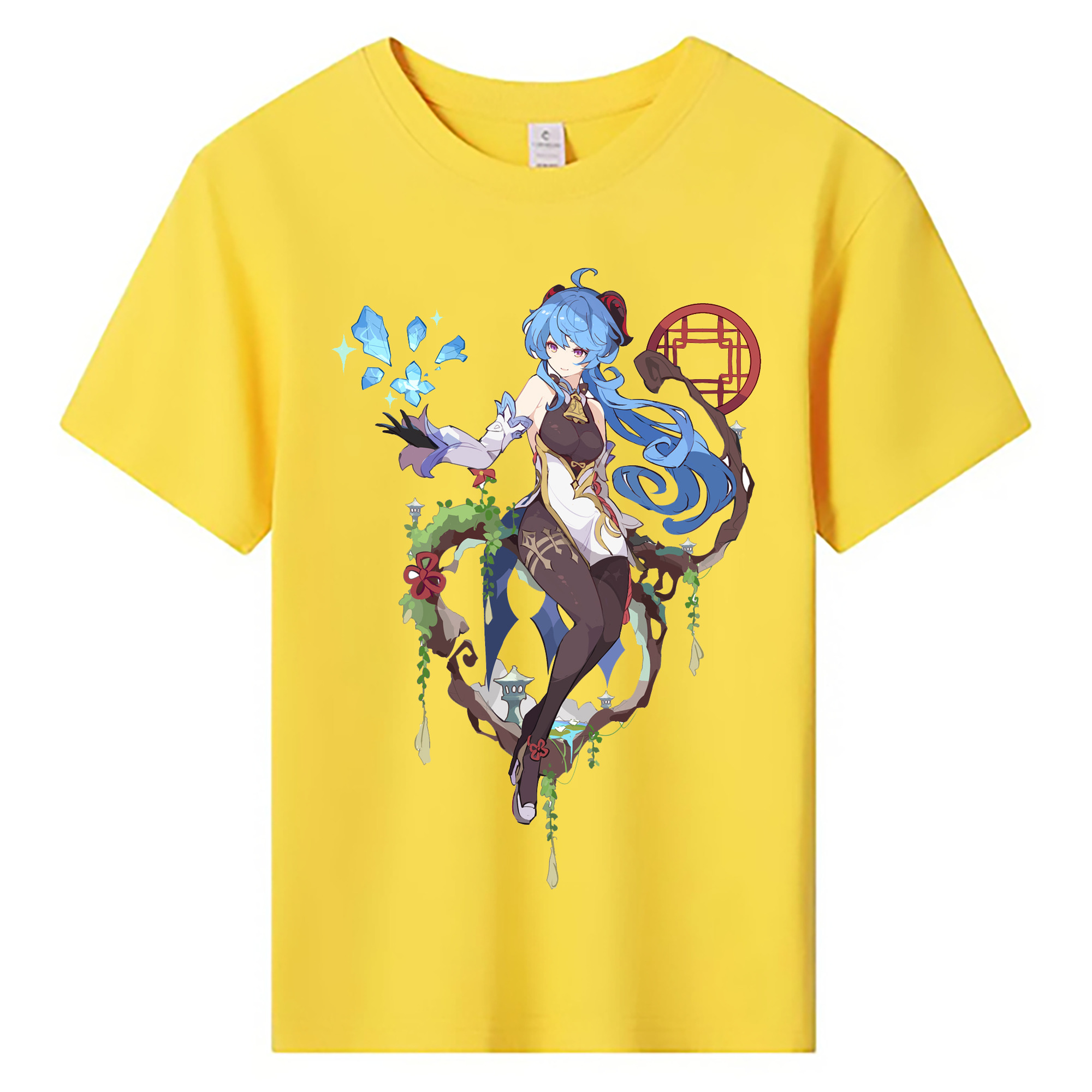 げんし神 甘雨 かんう genshin Ganyu 綿100％キッズTシャツ（フロントプリント）