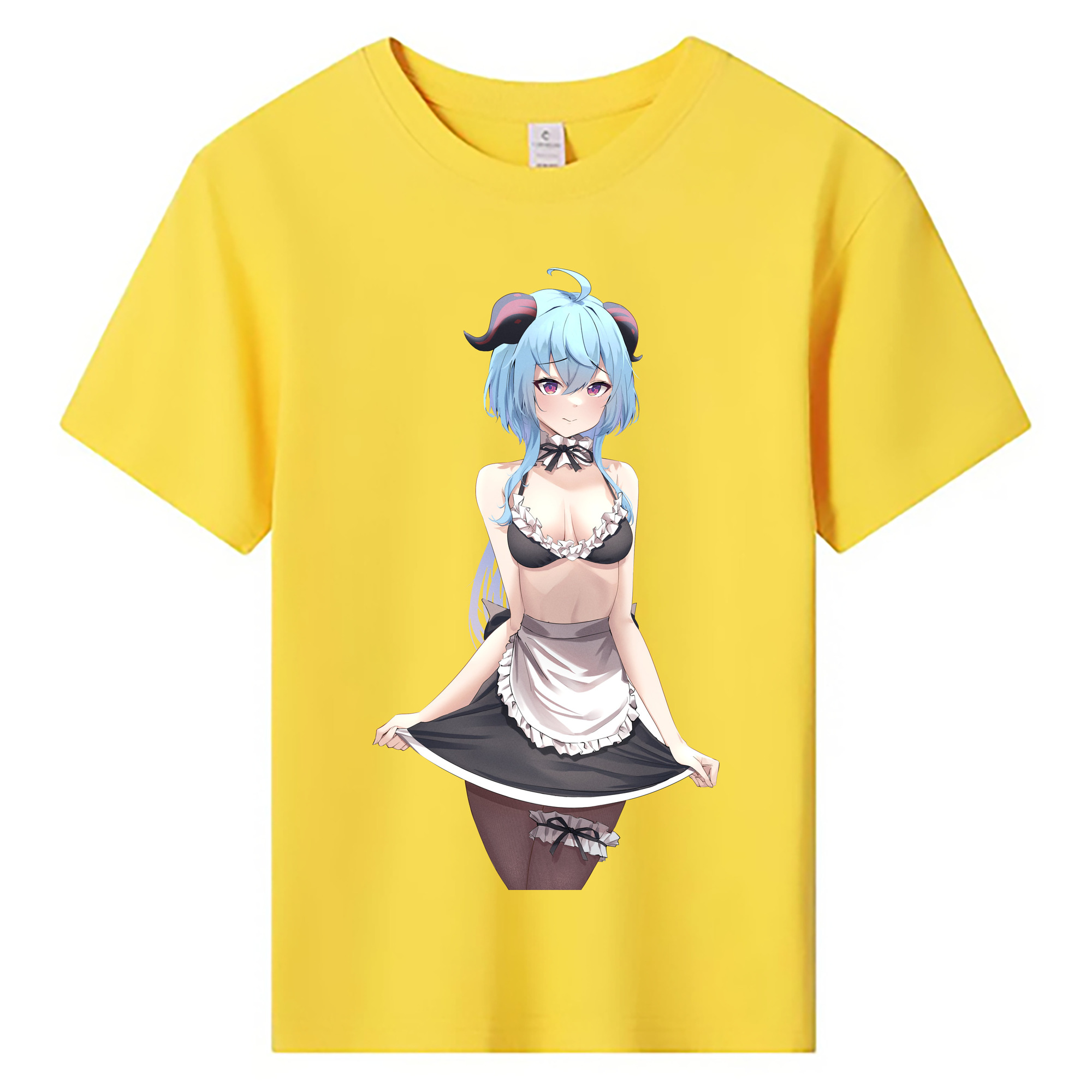 げんし神 甘雨 かんう genshin Ganyu 綿100％キッズTシャツ（フロントプリント）