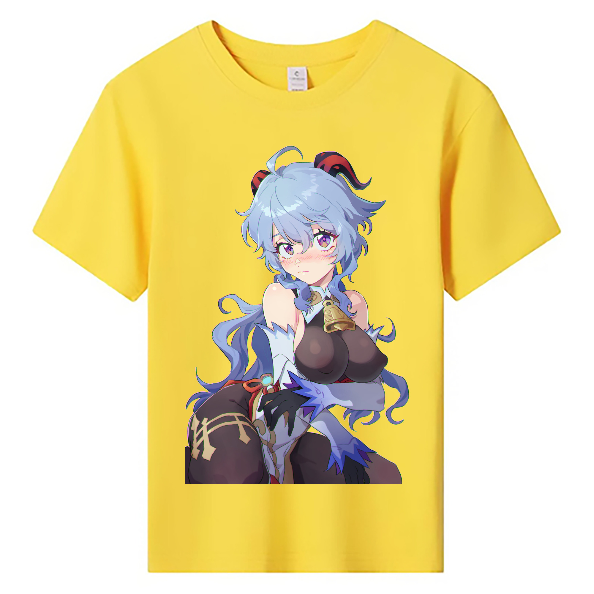 げんし神 甘雨 かんう genshin Ganyu 綿100％キッズTシャツ（フロントプリント）