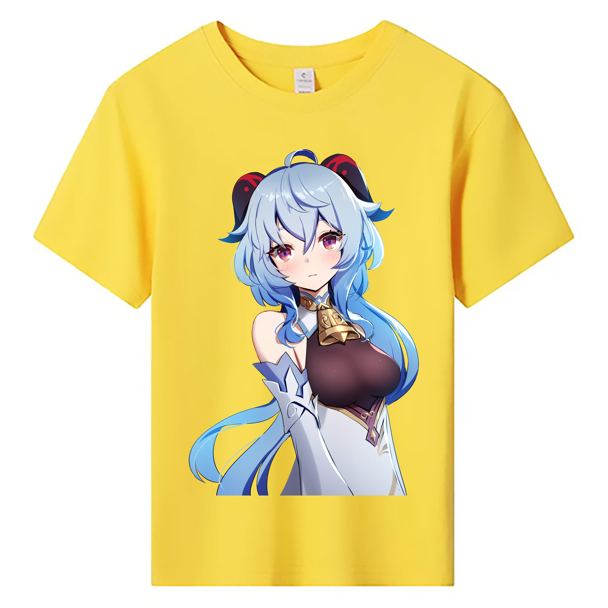 げんし神 甘雨 かんう genshin Ganyu 綿100％キッズTシャツ（フロントプリント）
