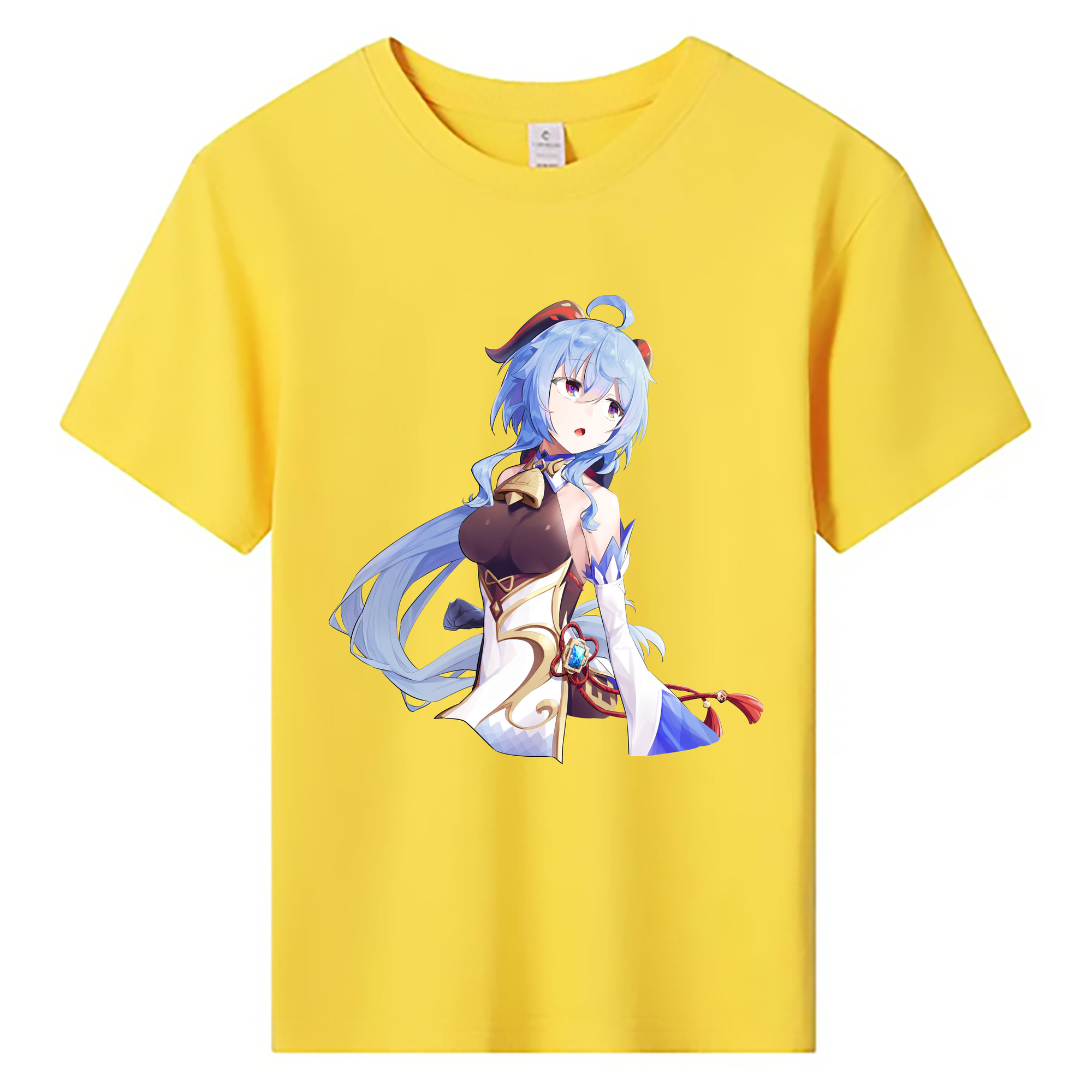 げんし神 甘雨 かんう genshin Ganyu 綿100％キッズTシャツ（フロントプリント）