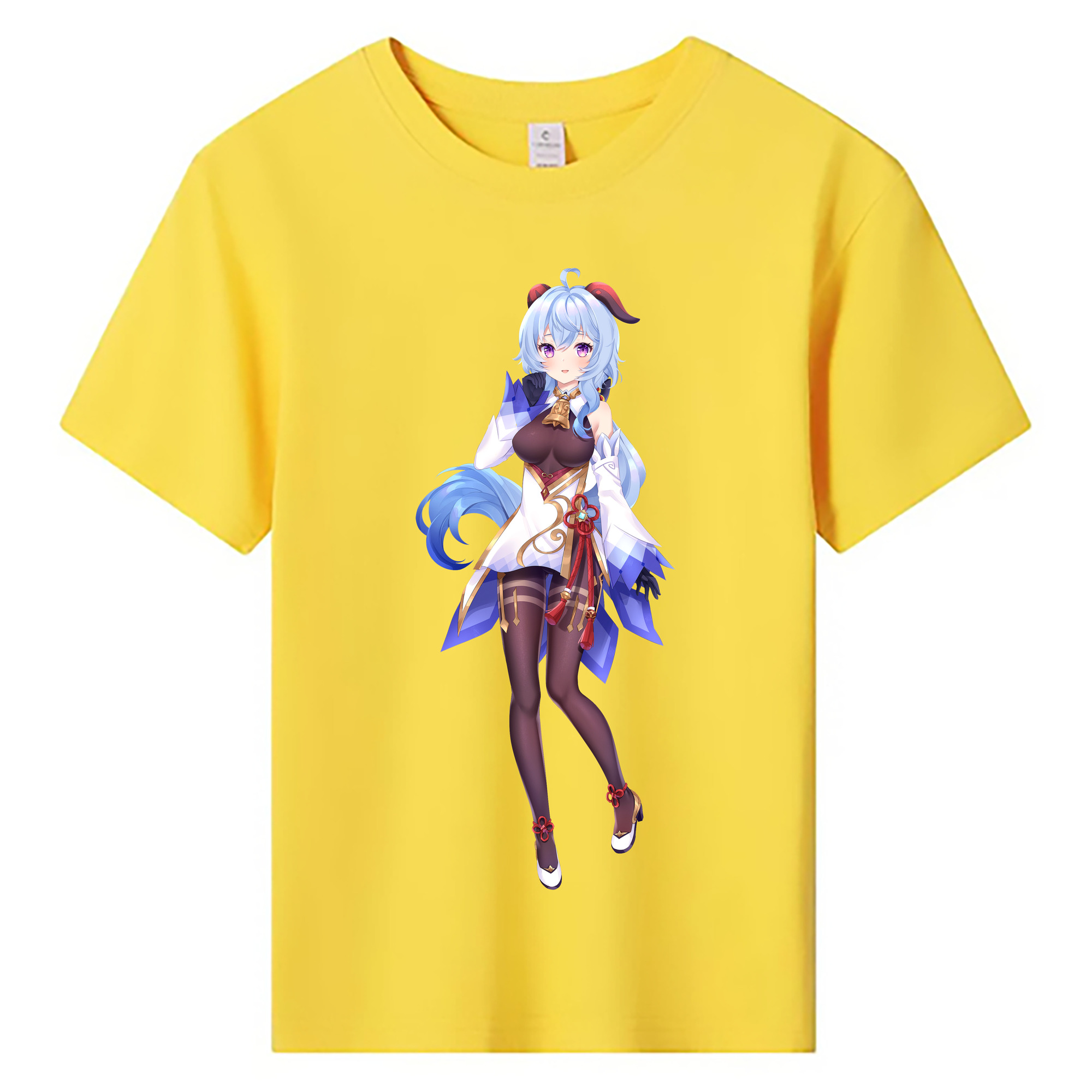 げんし神 甘雨 かんう genshin Ganyu 綿100％キッズTシャツ（フロントプリント）