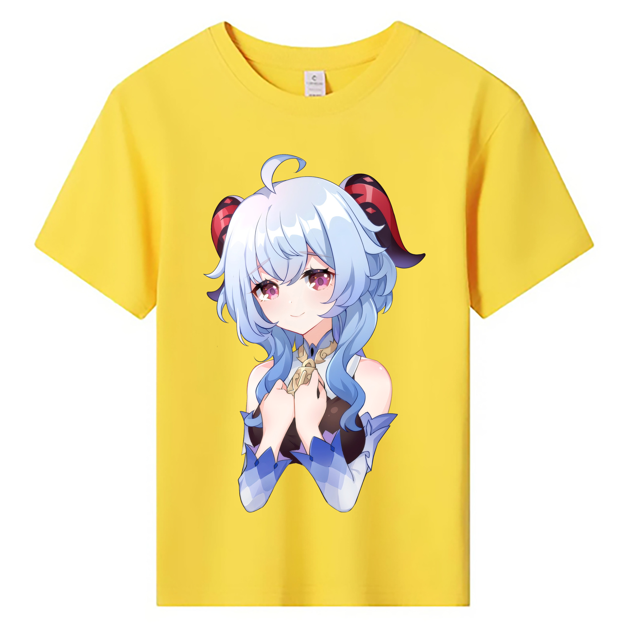 げんし神 甘雨 かんう genshin Ganyu 綿100％キッズTシャツ（フロントプリント）