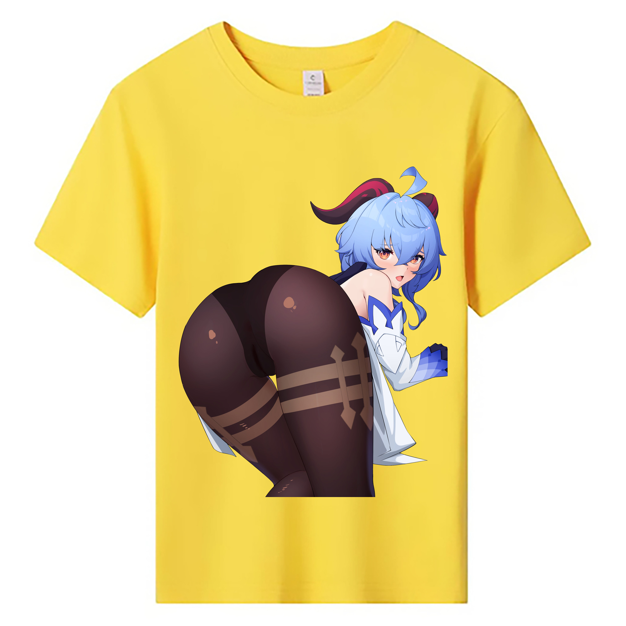 げんし神 甘雨 かんう genshin Ganyu 綿100％キッズTシャツ（フロントプリント）