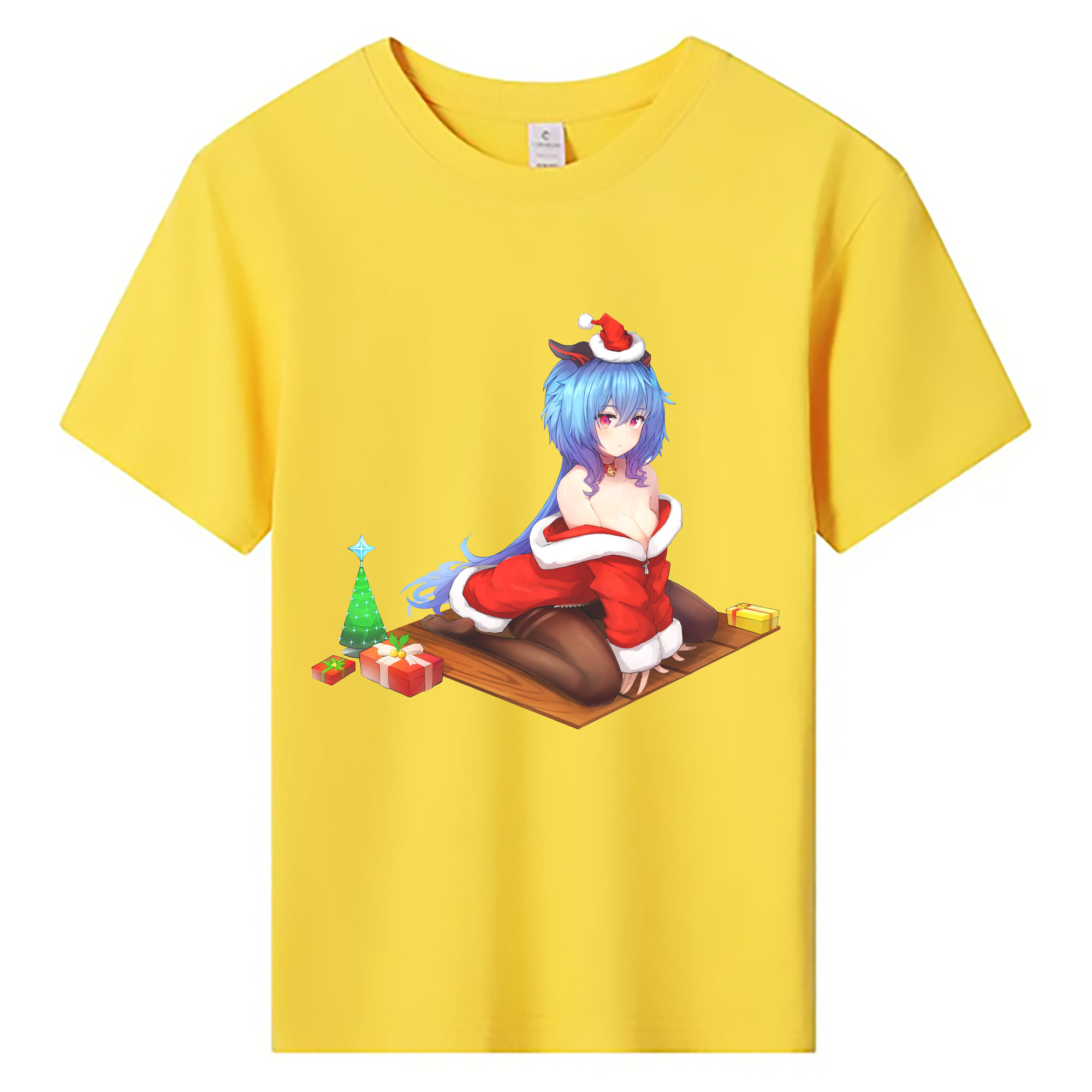 げんし神 甘雨 かんう genshin Ganyu 綿100％キッズTシャツ（フロントプリント）