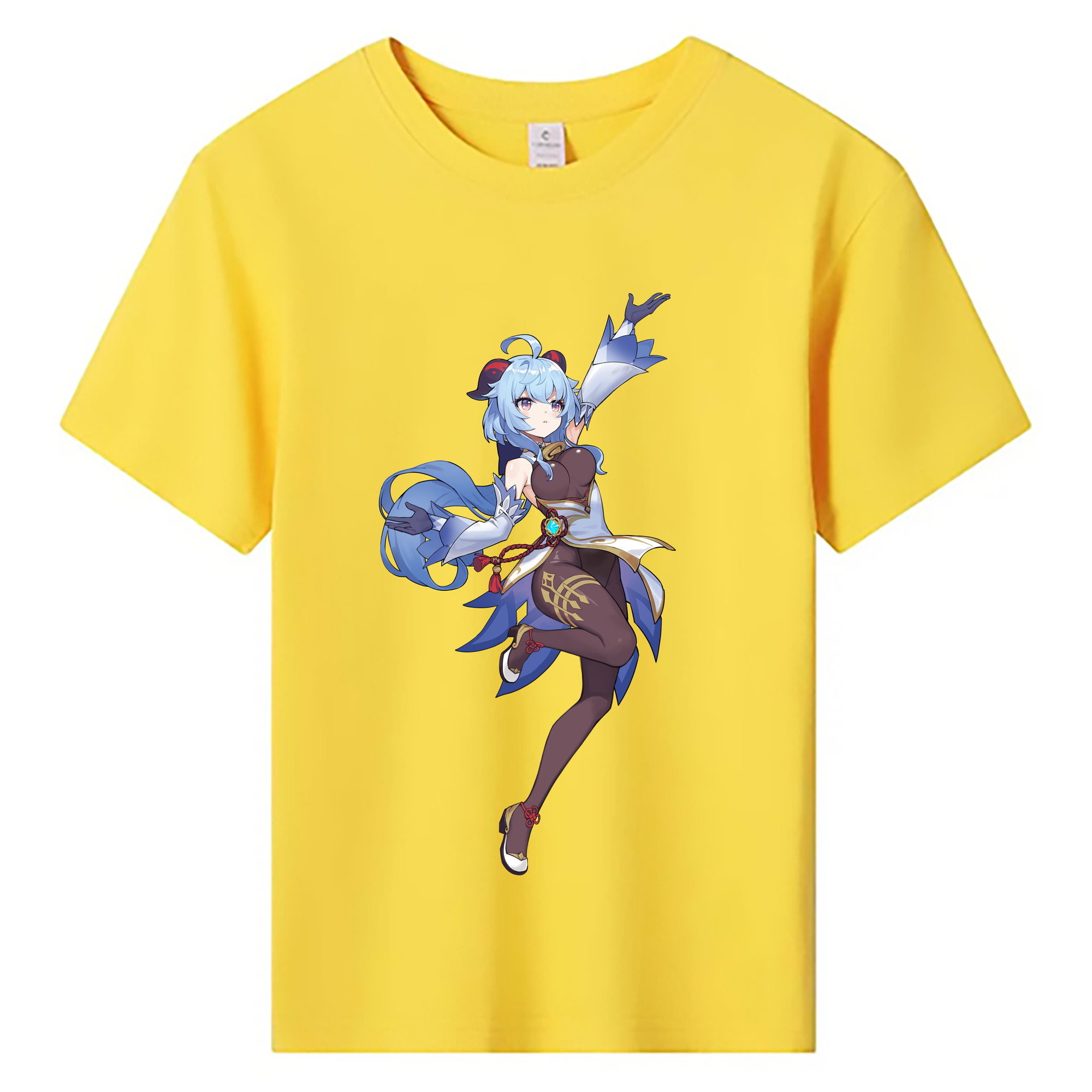 げんし神 甘雨 かんう genshin Ganyu 綿100％キッズTシャツ（フロントプリント）