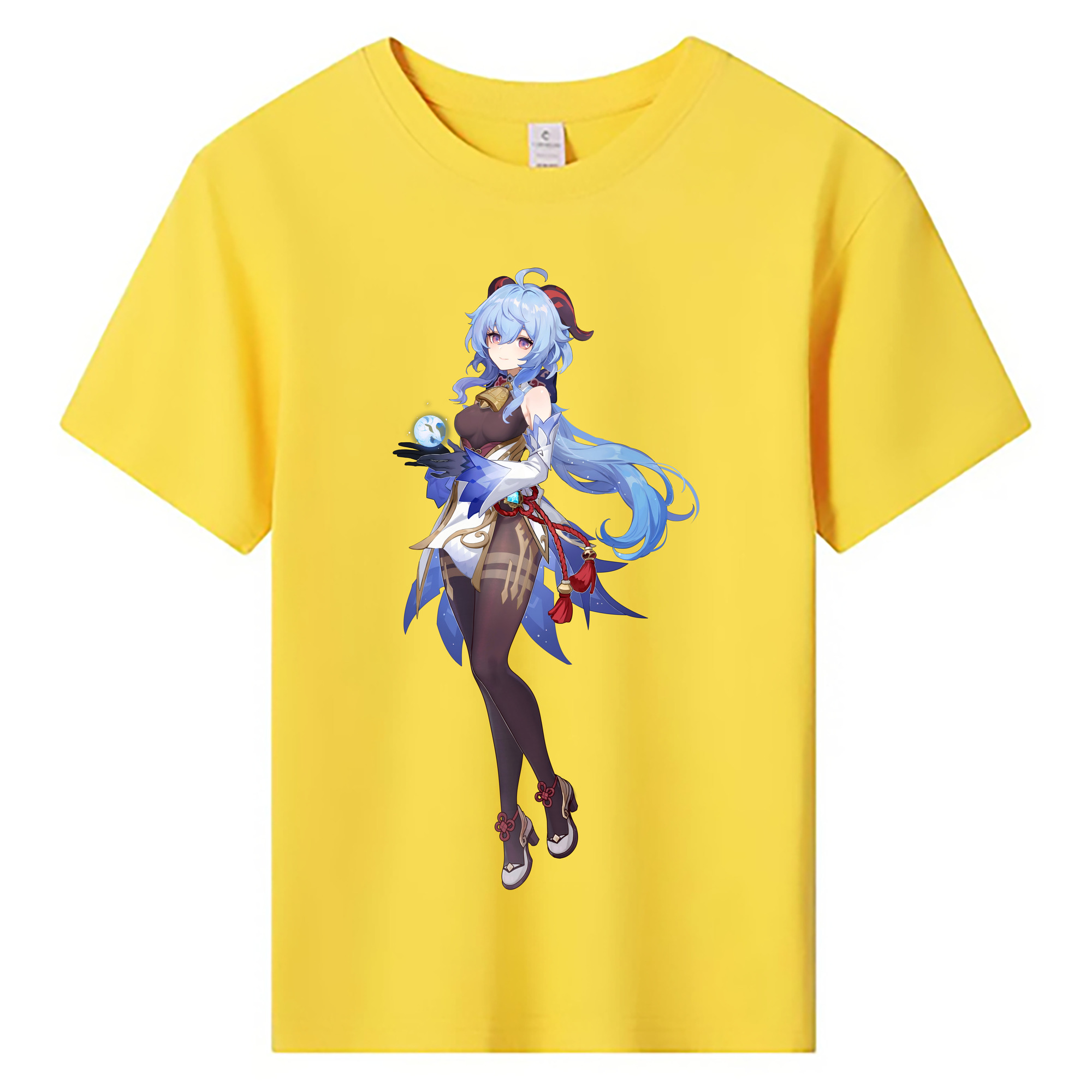 げんし神 甘雨 かんう genshin Ganyu 綿100％キッズTシャツ（フロントプリント）