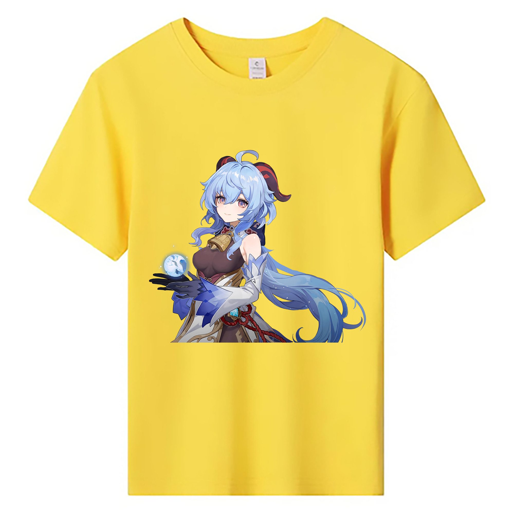 げんし神 甘雨 かんう genshin Ganyu 綿100％キッズTシャツ（フロントプリント）